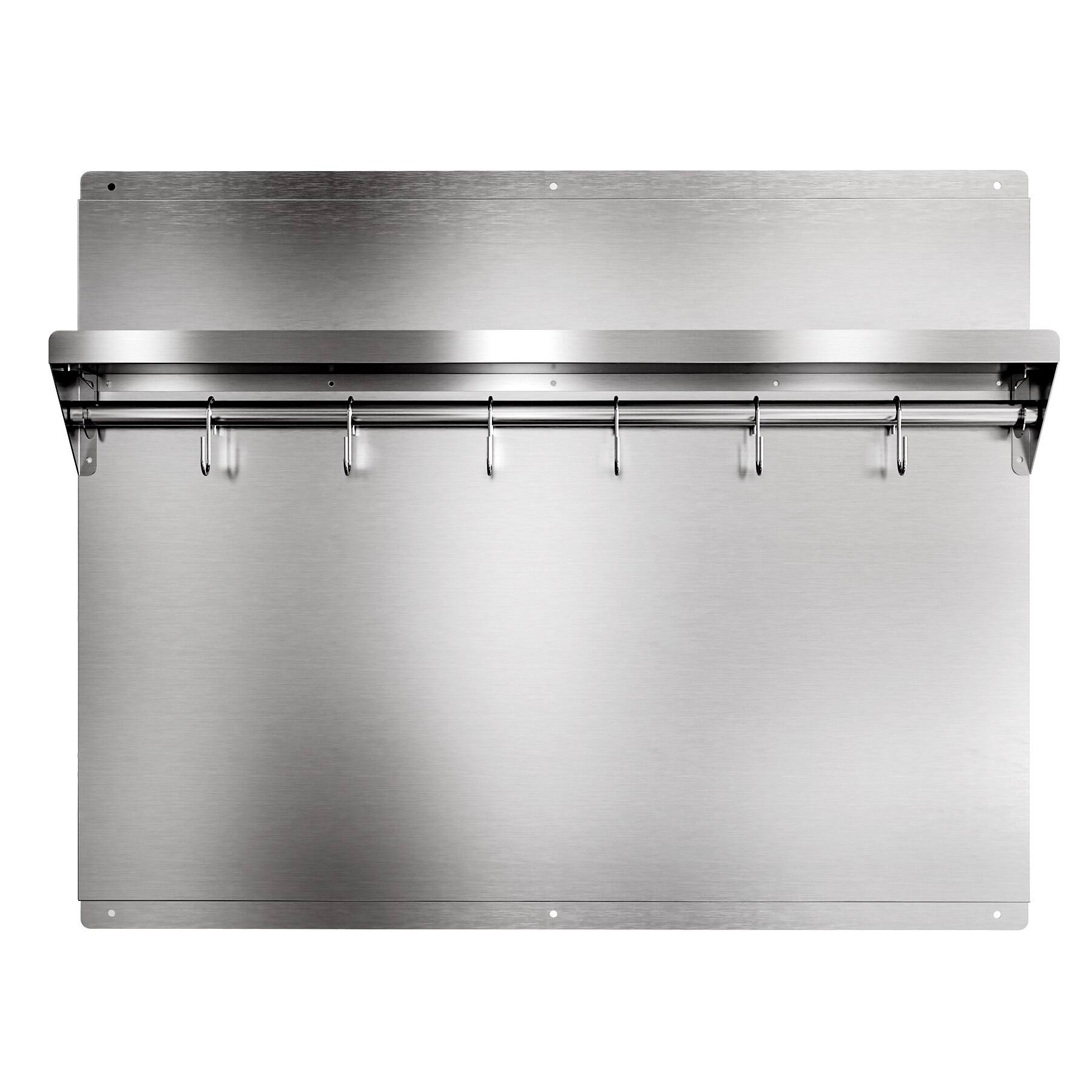 Front. Onefly - 30x24 Kitchen Backsplash for 30" Range - Stainless Steel - stainless steel.