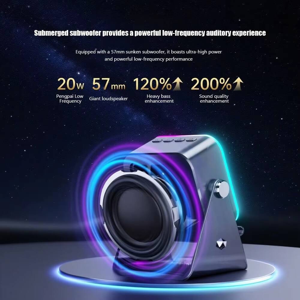 Submerged subwoofer provides a powerful low-frequency auditory experience. Equipped with a 57mm sunken subwoofer, it boasts ultra-high power and powerful low-frequency performance.

- 20w
- 57 mm
- 120% Heavy bass enhancement
- 200% Sound quality enhancement

Pengpai Low Frequency  
Giant loudspeaker