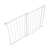 Front. VEVOR - Baby Gate for Stairs, 29-43 in Adjustable Width, 36 in High Dog Gate, No Bottom Bar, One-Handed Operation - White.