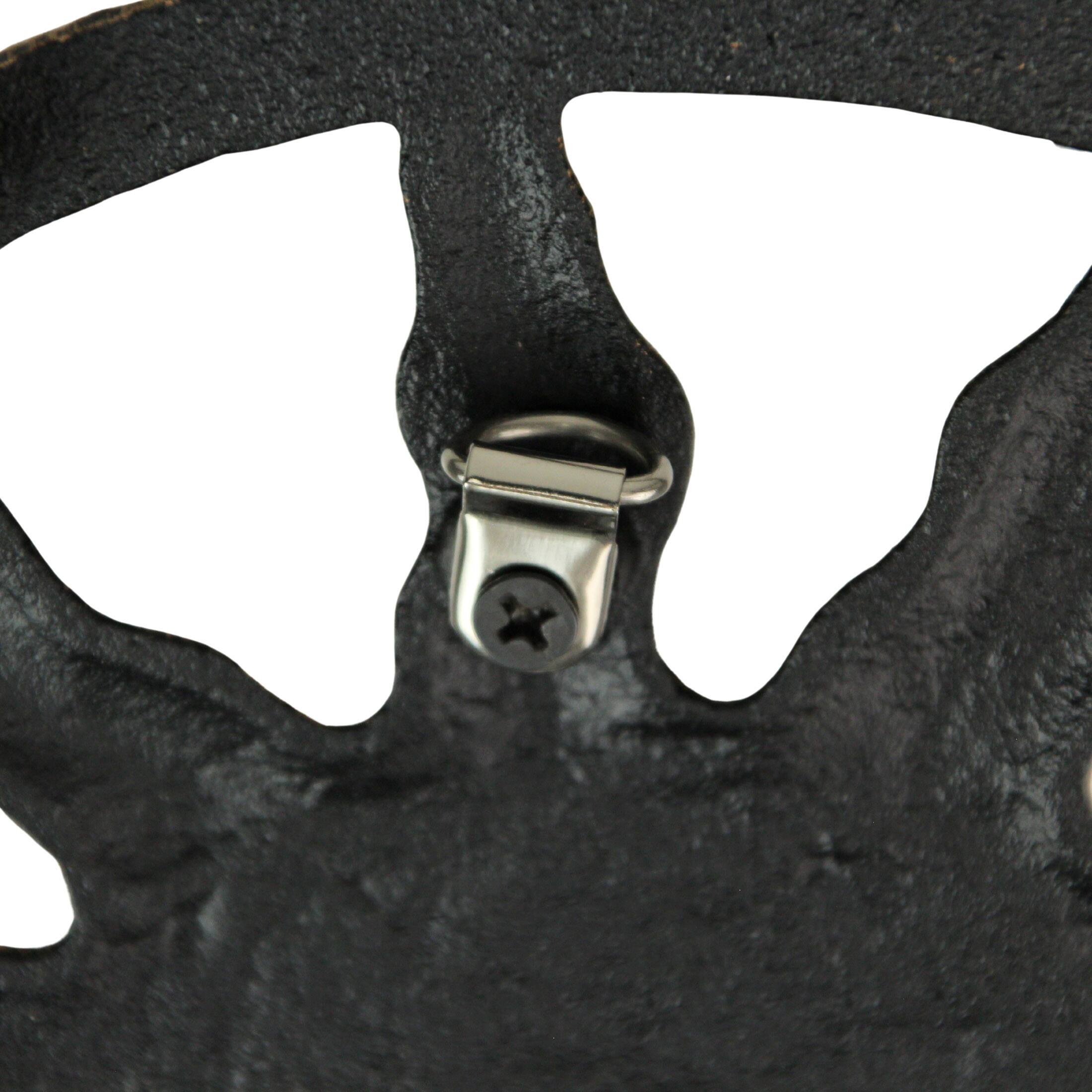 Alt View 7. Zeckos - Cast Iron Sun Face Trivet – Distressed Gold Finish, Heat-Resistant Kitchen Decor - Gold.