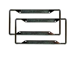 Rico Industries - San Antonio Spurs NBA Chrome EZ View License Plate Frame - Set of 2 Frames - Multi