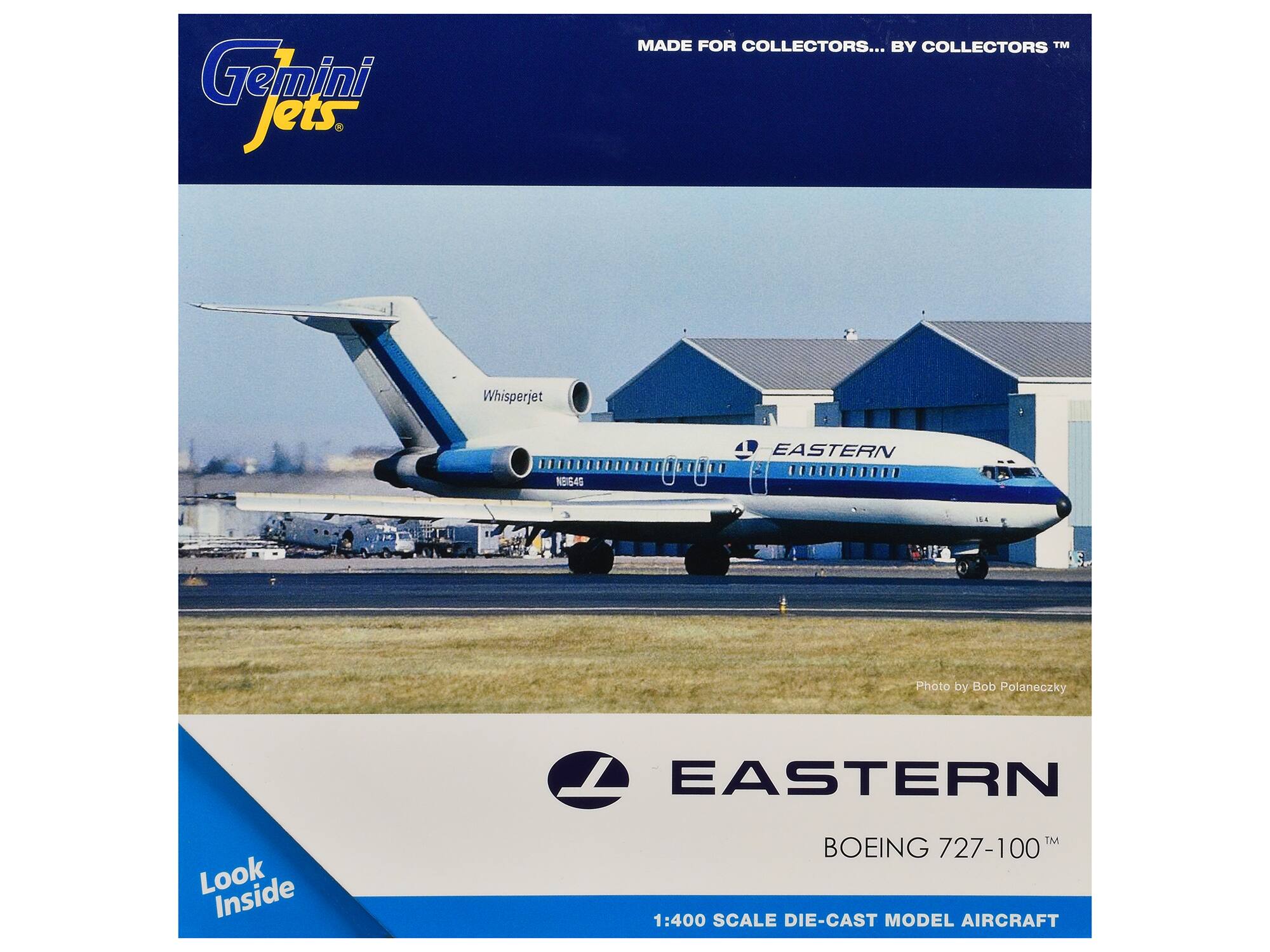 Gemini Jets. MADE FOR COLLECTORS... BY COLLECTORS™ Whisperjet EASTERN NB545 L4 Photo by Bob Polaneczky T EASTERN Look Inside™ BOEING 727-100™ 1:400 SCALE DIE-CAST MODEL AIRCRAFT