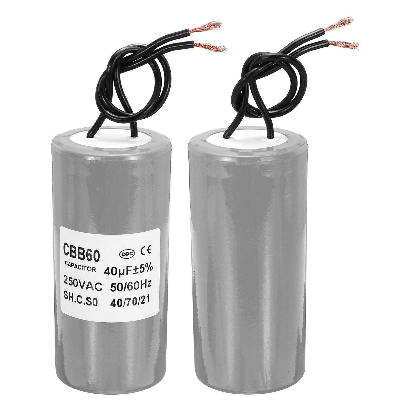 CBB60 CAPACITOR 40µF±5% 250VAC 50/60Hz SH.C.SO 40/70/21