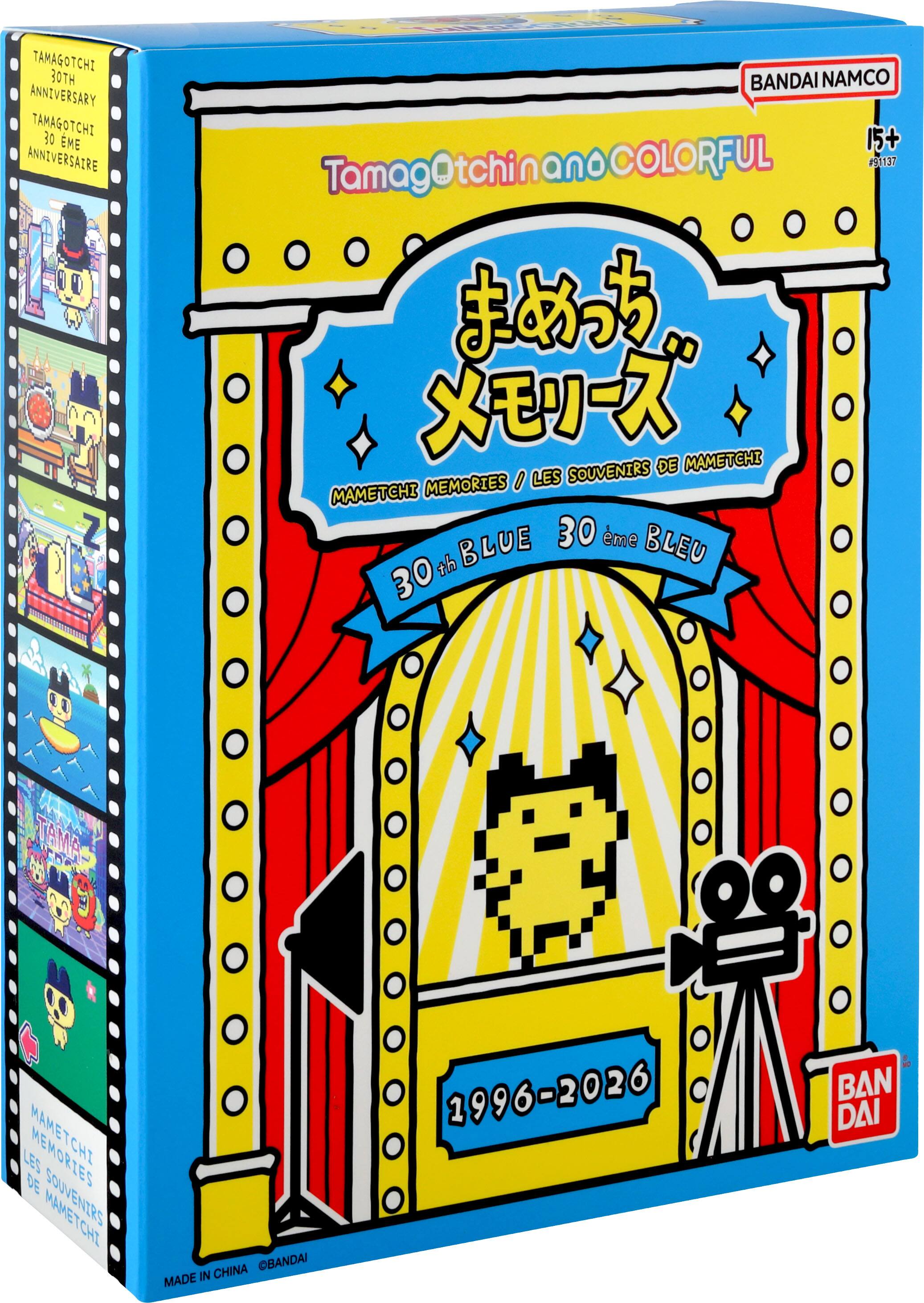 TAMAGOTCHI 30TH ANNIVERSARY TAMAGOTCHI 30 EME ANNIVERSAIRE  
BANDAI NAMCO 15+ TamagOtchinanoCOLORFUL #91137  
MAMETCHI SOUVENIRS DE MEMORIES 0 LES MAMETCHI BLUE 30 EME BLEU  
TAMA-MANSMORTE LES DE SOUVENIRS  
CHINA BANDAI MADE IN  
1996-2026  
BAN DAI