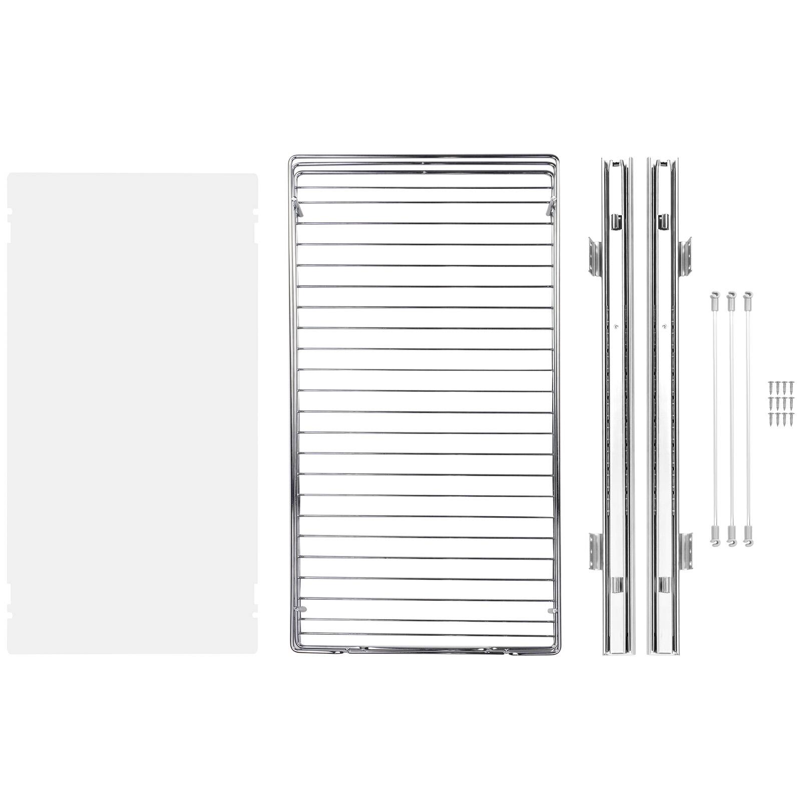 Alt View 5. VEVOR - 12.5"Wx16.5"Dx3.5"H Pull Out Cabinet Organizer, Heavy Duty Slide Out Pantry Shelves, Steel Roll Out Drawers - Silver.