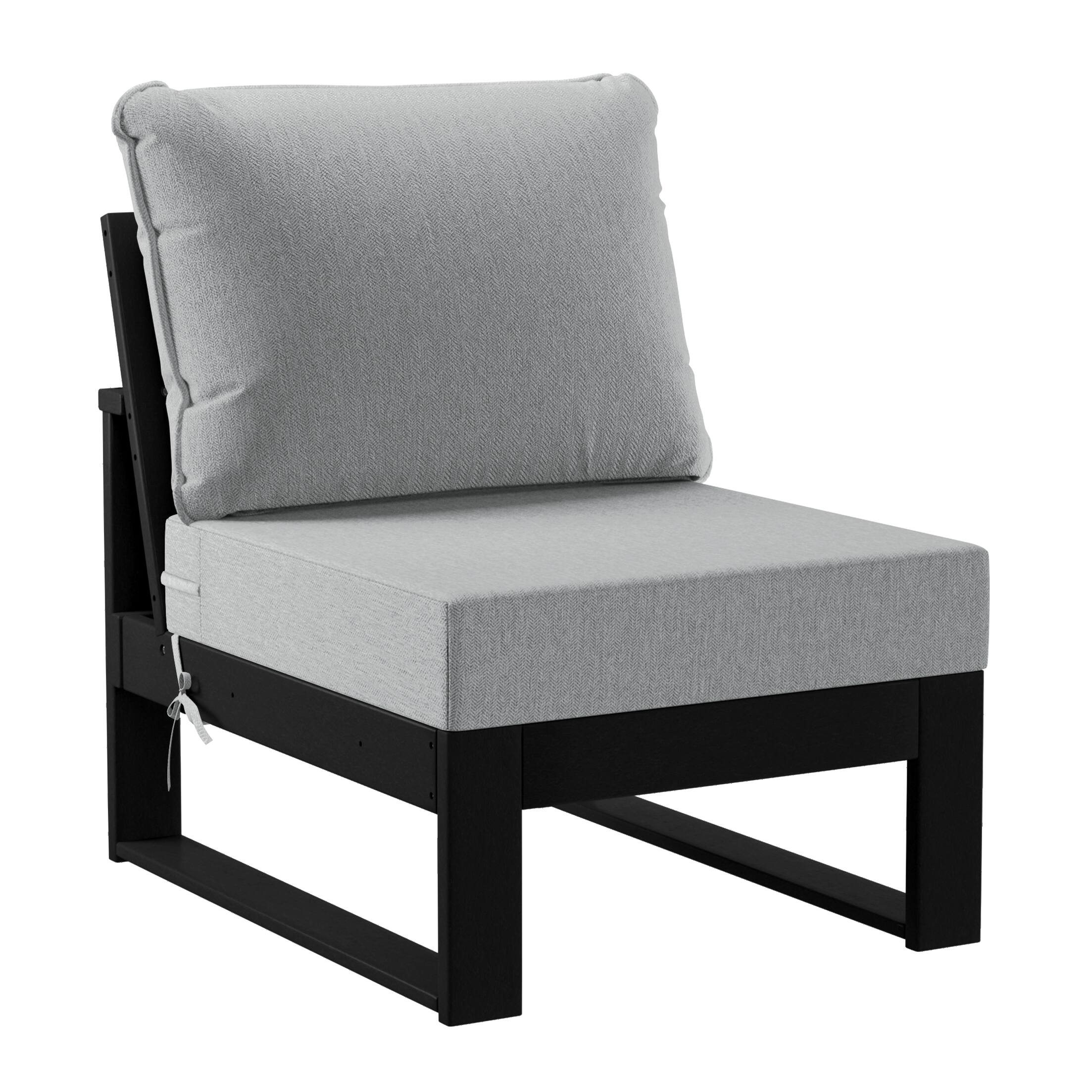 Back. WestinTrends - WestinTrends Montara 6-Piece Outdoor L-Shaped Patio Corner Sectional Sofa Conversation Set - Light Gray.
