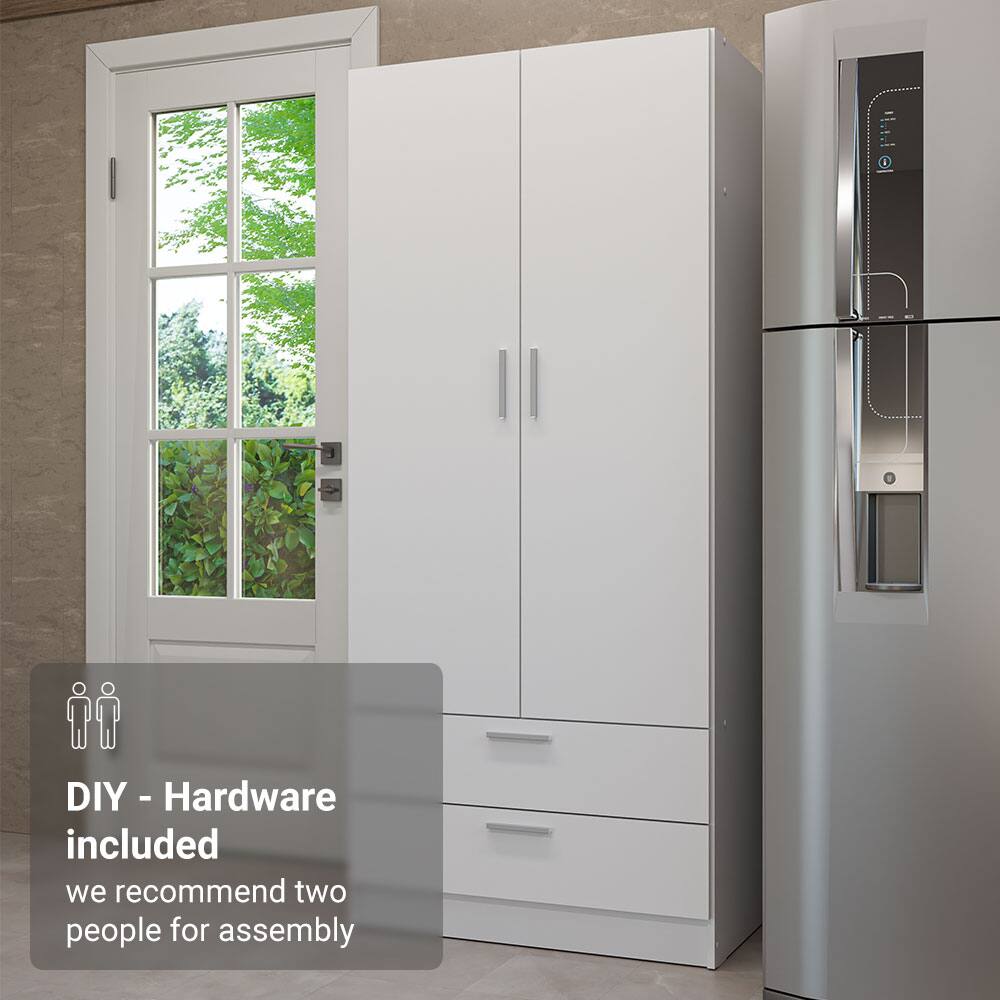 DIY - Hardware included  
we recommend two people for assembly