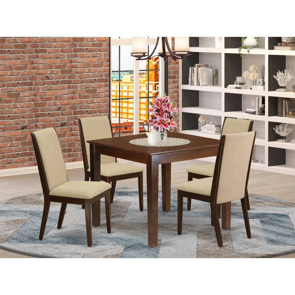 Left. East West Furniture - Dining Room Set Mahogany - Brown.