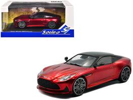 2023 Aston Martin DB12 Coupe Hyper Top 1/43 Diecast Model Car by Solido - Red Metallic with Black