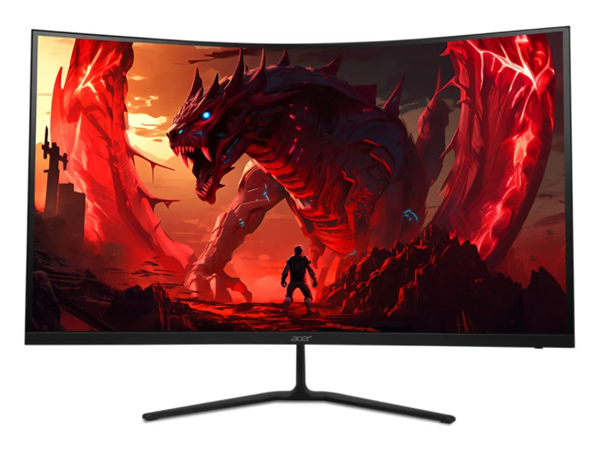 Front. Acer - Nitro ED323QU X2bmiipx 31.5" Curved 1000R WQHD 2560x1440 Zero Frame Gaming Monitor - Black.