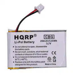 HQRP - Headset Battery 3.7 V 250 mAh Li-Pol for Plantronics 65358-01 62346-01 Savi WO300 WO350 W710 W720