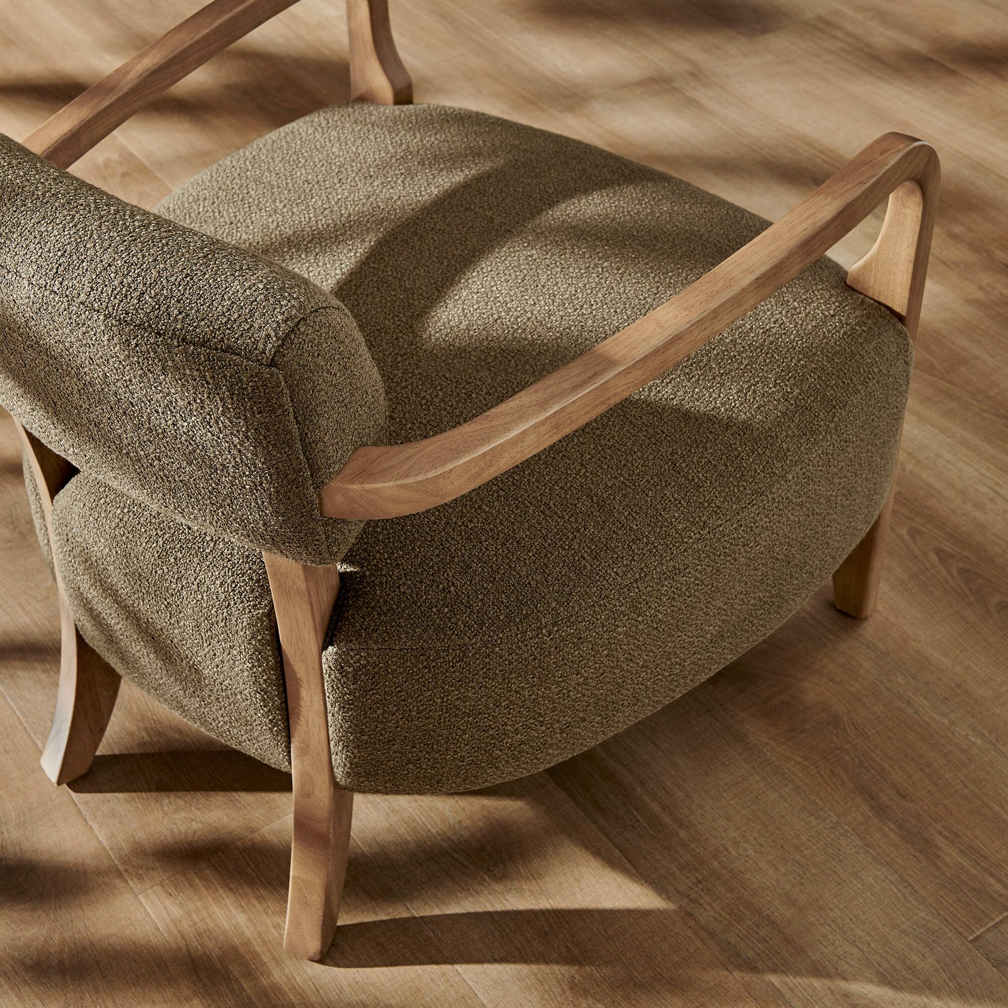 Alt View 1. Modway - Zinnia Linen Blend Accent Chair by Modway - Olive.