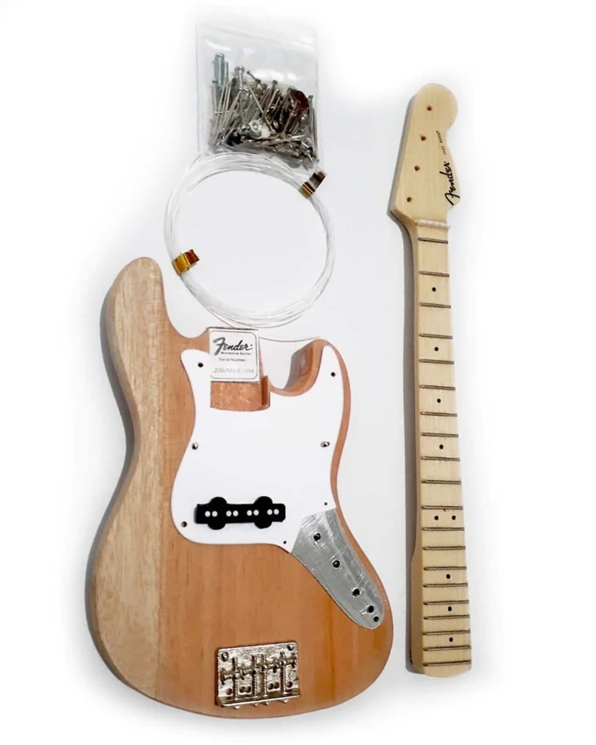 Axe Heaven - Fender Jazz Bass Build Your Own Model Kit Mini Bass Guitar Replica Collectible FG-572 - COLLECTABLES - Multicolor