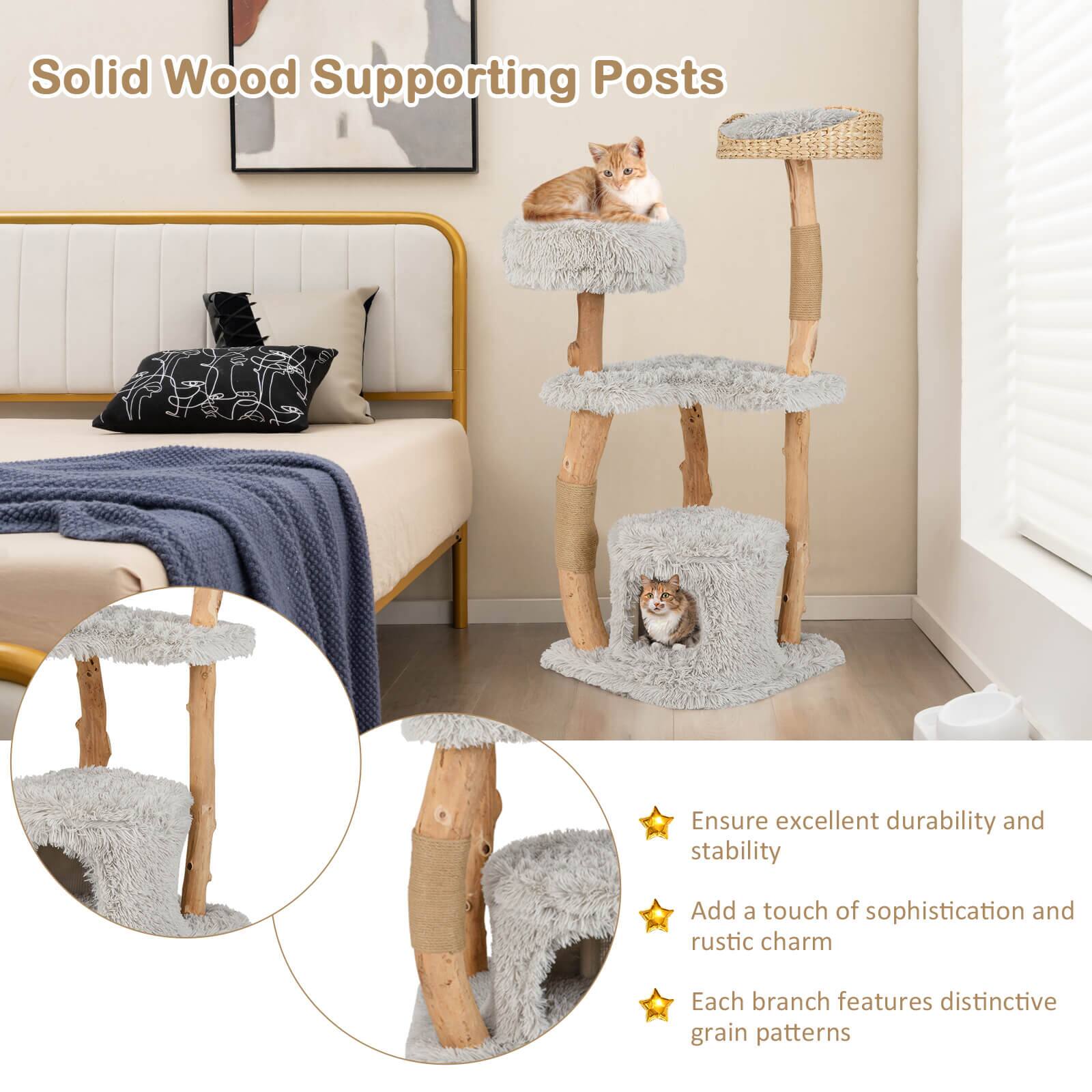 Solid Wood Supporting Posts

Ensure excellent durability and stability  
Add a touch of sophistication and rustic charm  
Each branch features distinctive grain patterns