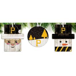 Fan Creations - Pittsburgh Pirates 3-Pack Ornament Set - Multicolor
