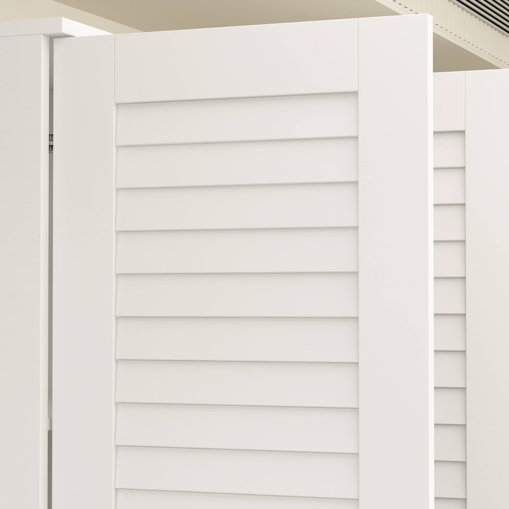 Alt View 6. FUFU & GAGA - FUFU&GAGA Shutter - Door Wardrobe: Organized Storage with Anti - Tip Safety & Classic Design - White.