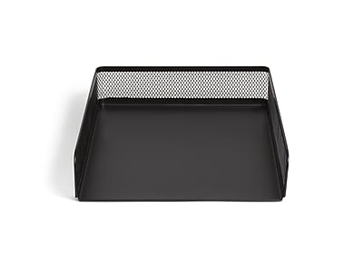 Alt View 1. TRU RED - Front Load Stackable Metal Letter Tray, Matte - Matte Black.