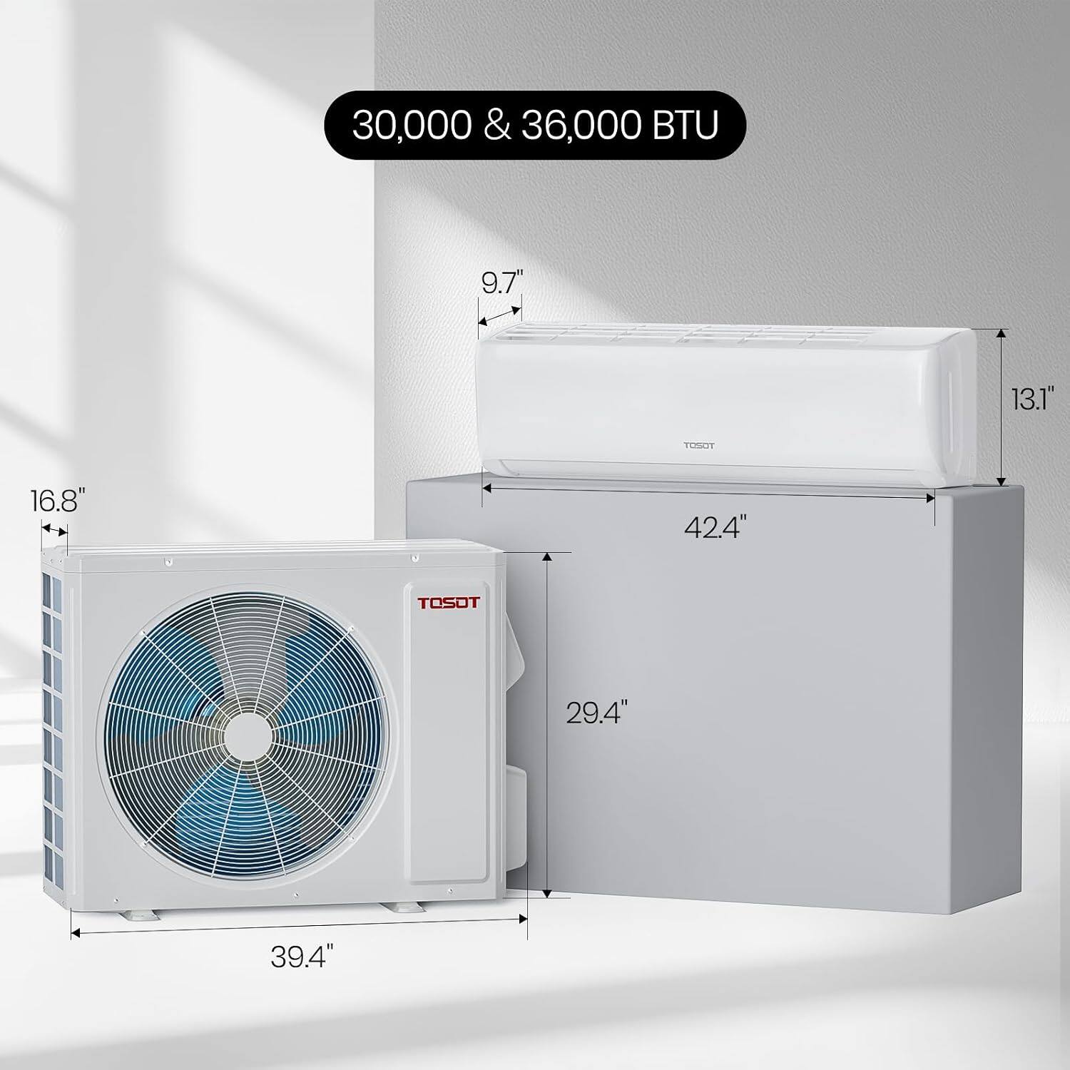 30,000 & 36,000 BTU

9.7"  
13.1"  
16.8"  
29.4"  
39.4"  
42.4"