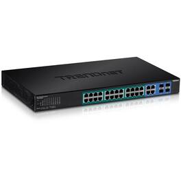 Trendnet - 28-Port Gigabit Web Smart PoE+ Switch, 24 x Gigabit Ports, 4 x Shared Gigabit Ports (RJ-45 or SFP), 185W PoE - Unknown