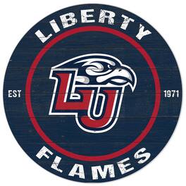 Jardine - Liberty Flames 20'' x 20'' Indoor/Outdoor Circle Sign - Navy