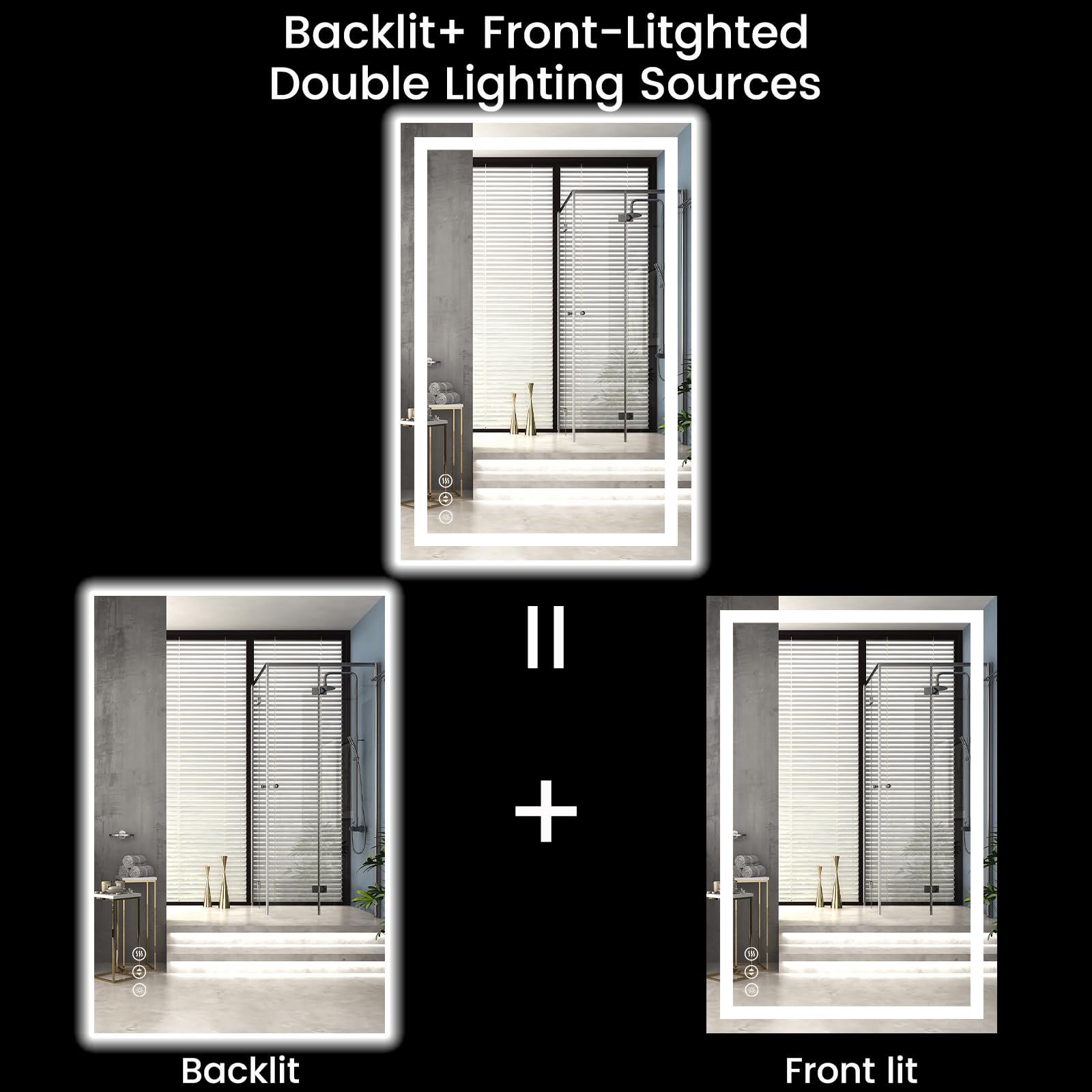 Backlit+ Front-Lighted Double Lighting Sources

Backlit

Front lit