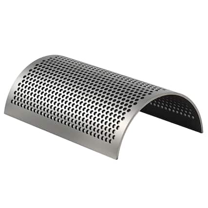 Front. VEVOR - Screen Mesh for Plastic Shredder, High-Quality Steel Durable Mesh, 0.315 in/8 mm High-Precision Aperture Screen - Silver.