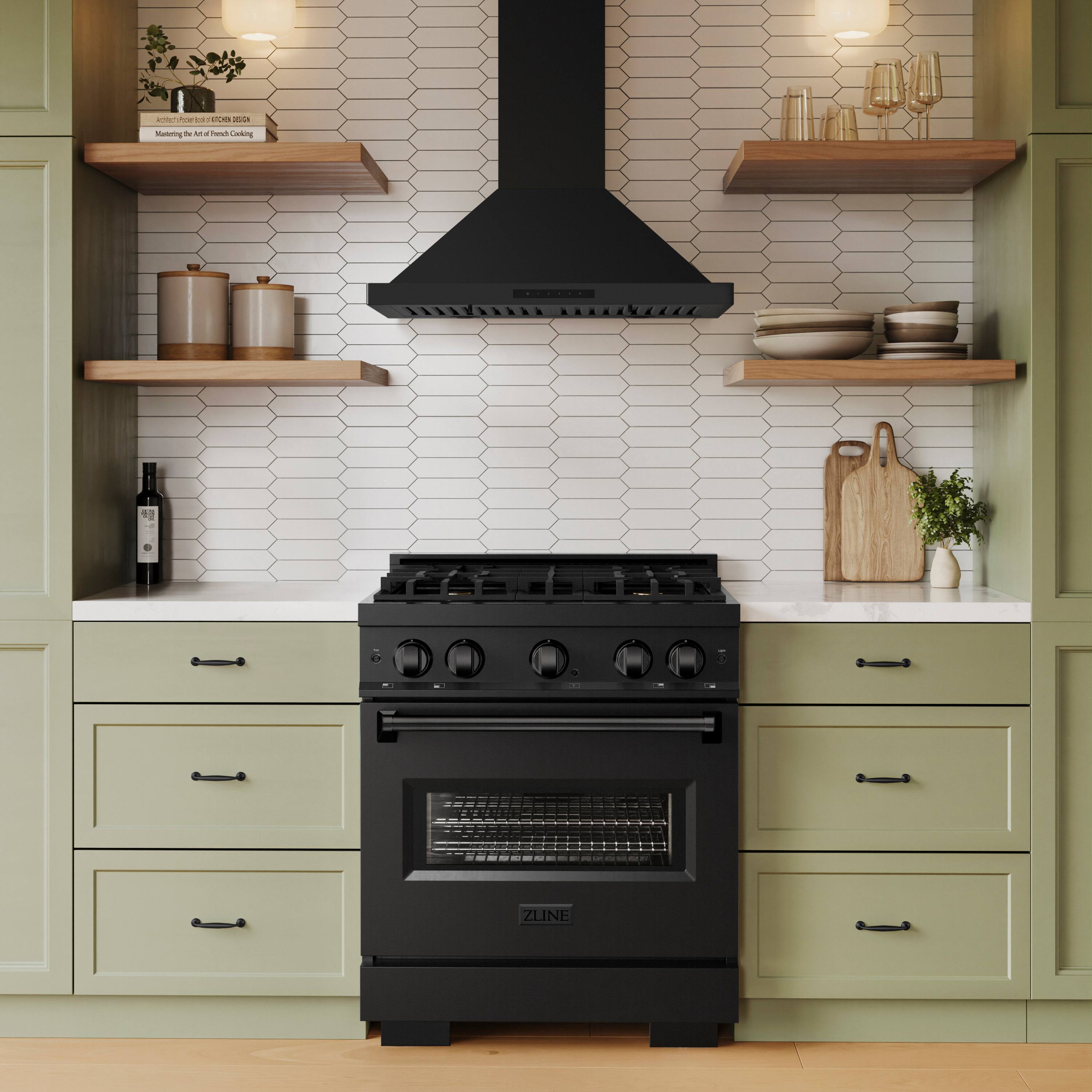 A modern cooking E-Z Line stove is featured in this kitchen.