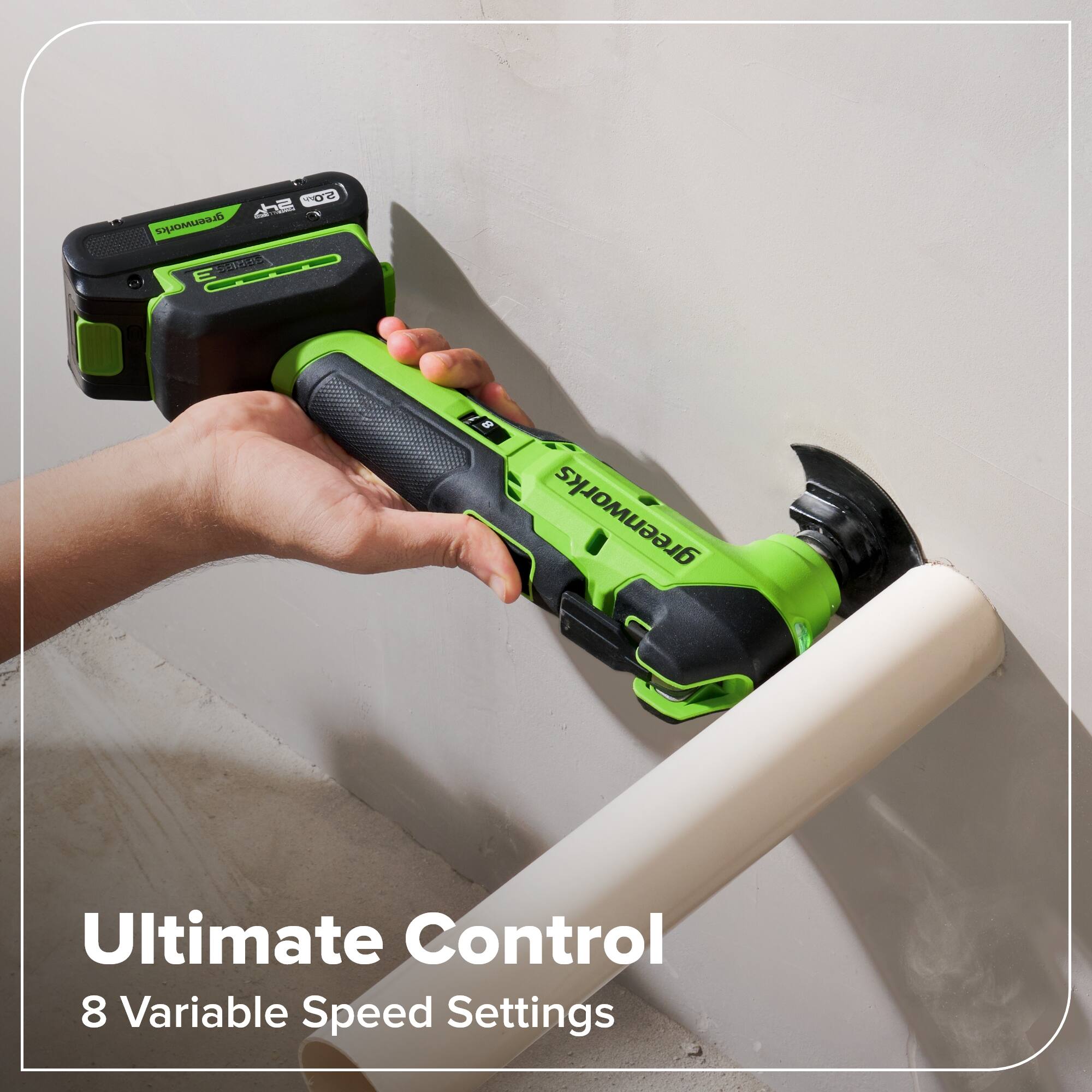 50% off Greenworks Ultimate Control 8 Variable Speed Settings