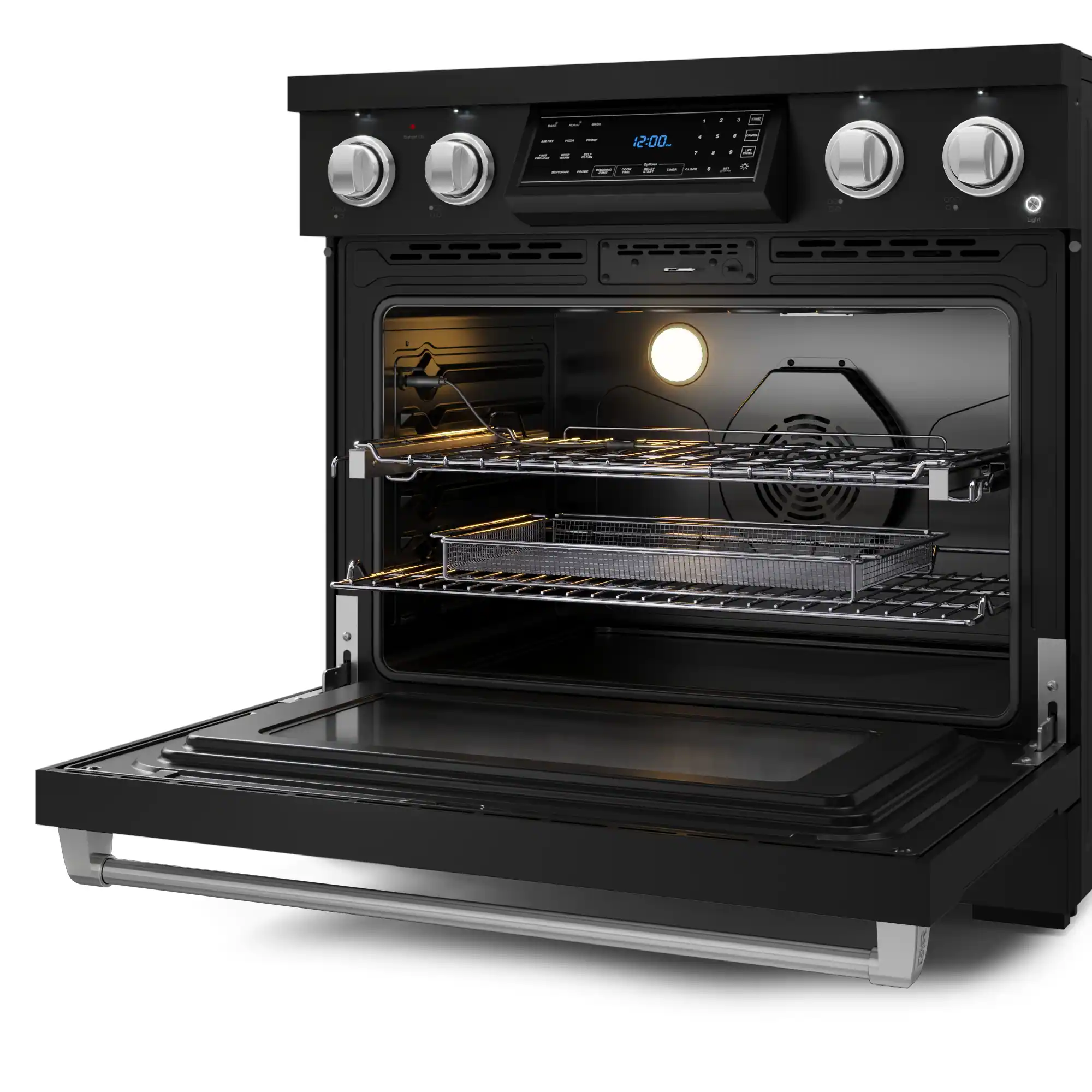 Alt View 12. Thor Kitchen - Gordon Ramsay Series by Thor Kitchen 6.0 Cu. Ft Freestanding Electric Range with Stainless Hardware - Black.