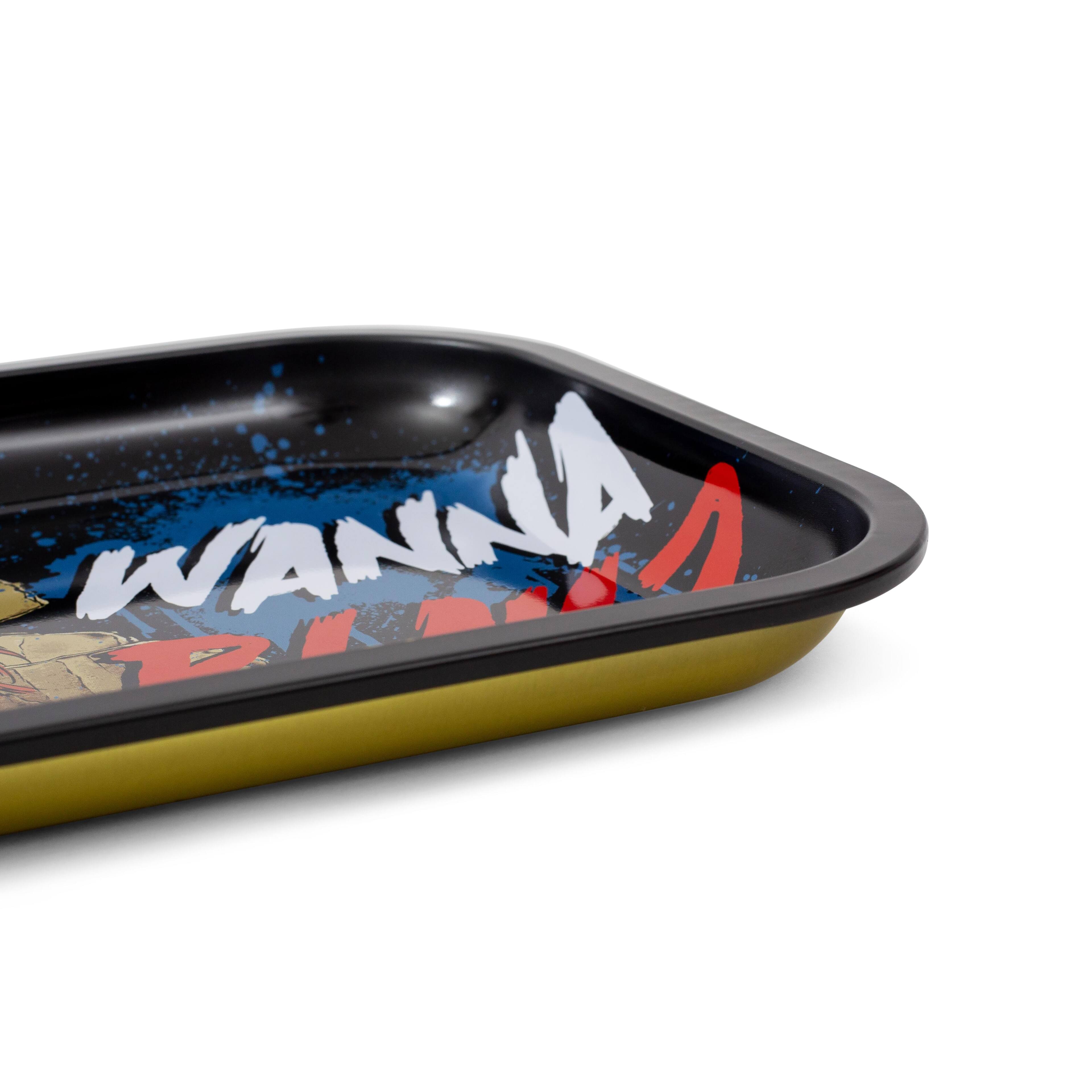 Alt View 1. Silver Buffalo - Child's Play Chucky "Wanna Play?" Tin Tray | 11 x 7 Inches - Black/Red.