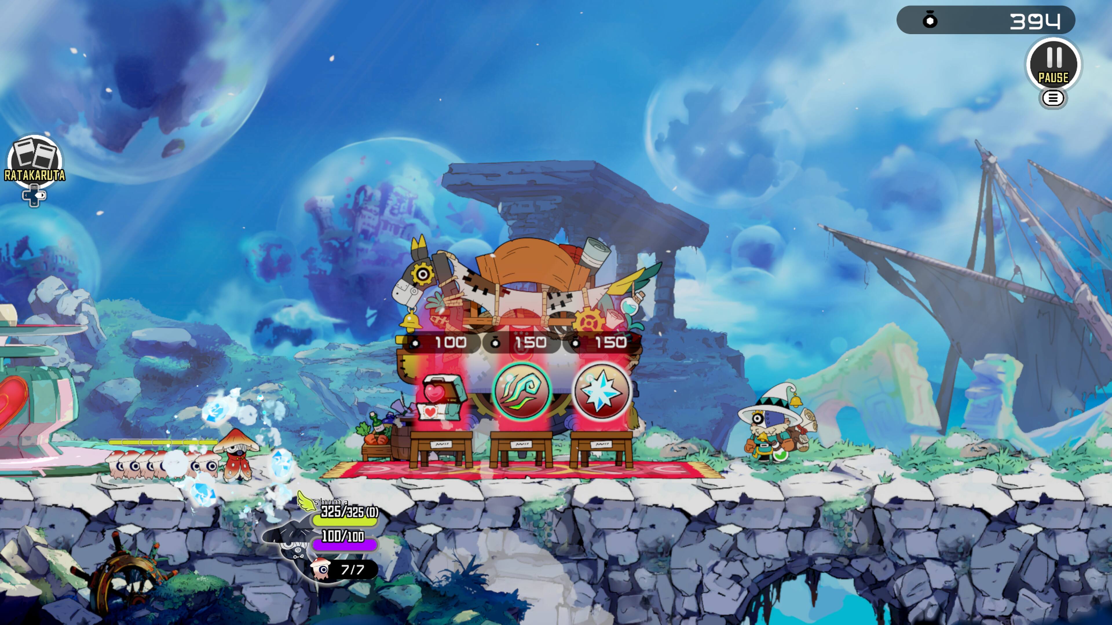 394 PAUSE = RATAKARUTA 1 100 150 150 - : : 100das 325/325 (D) 100/100 J 717