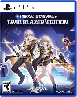 PS5 HONKAI: STAR RAIL TRAILBLAZER EDITION MAY THIS JOURNEY LEAD US STARWARD TEEN T ESRB HUNKAI STARRAIL Internet Required H YOVERSE