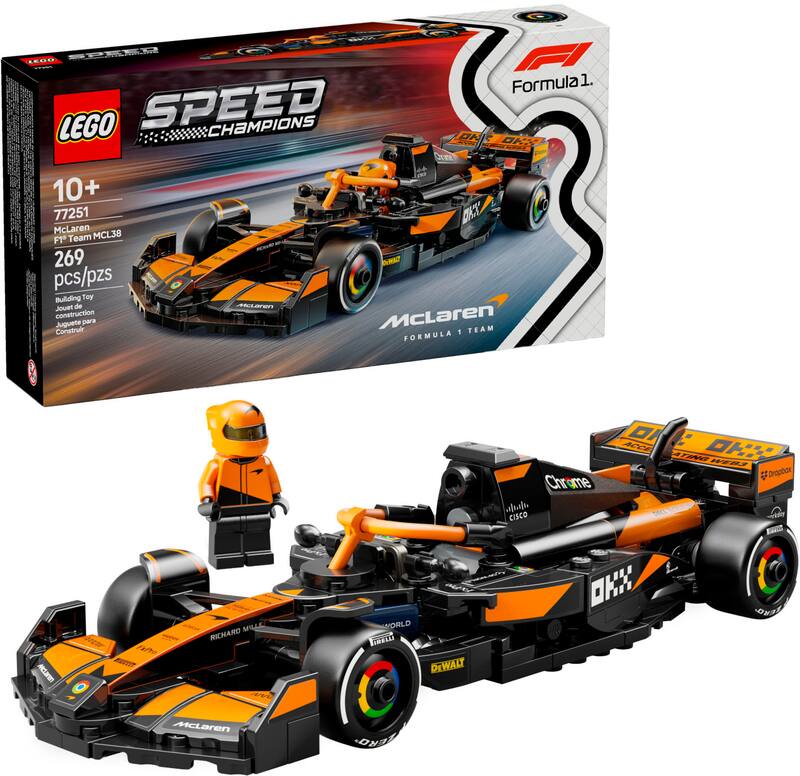 LEGO - Speed Champions McLaren F1 Team MCL38 Race Car Toy Building Set 77251