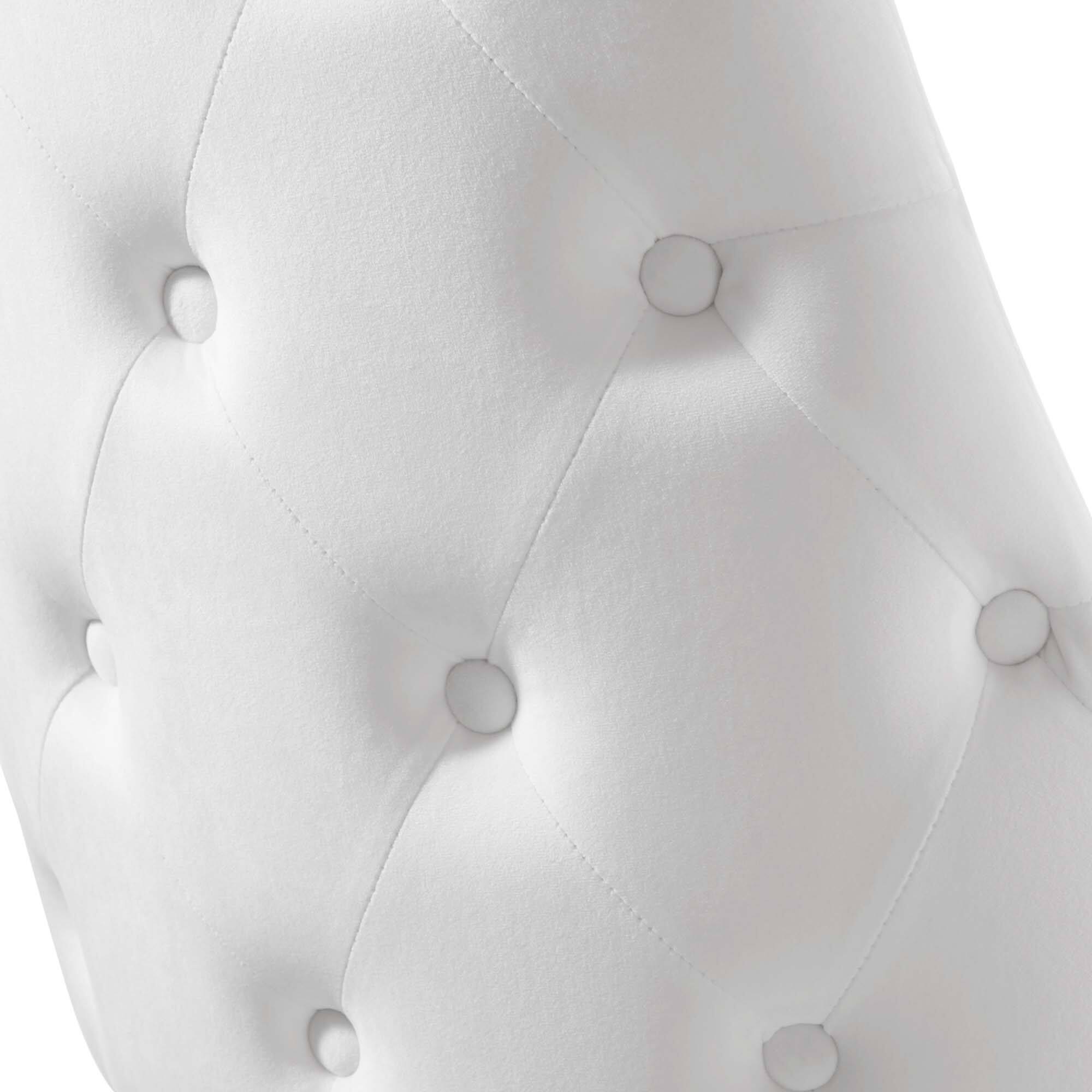 Alt View 4. Modway - Adorn Tufted Performance Velvet Dining Side Chair by Modway - White.