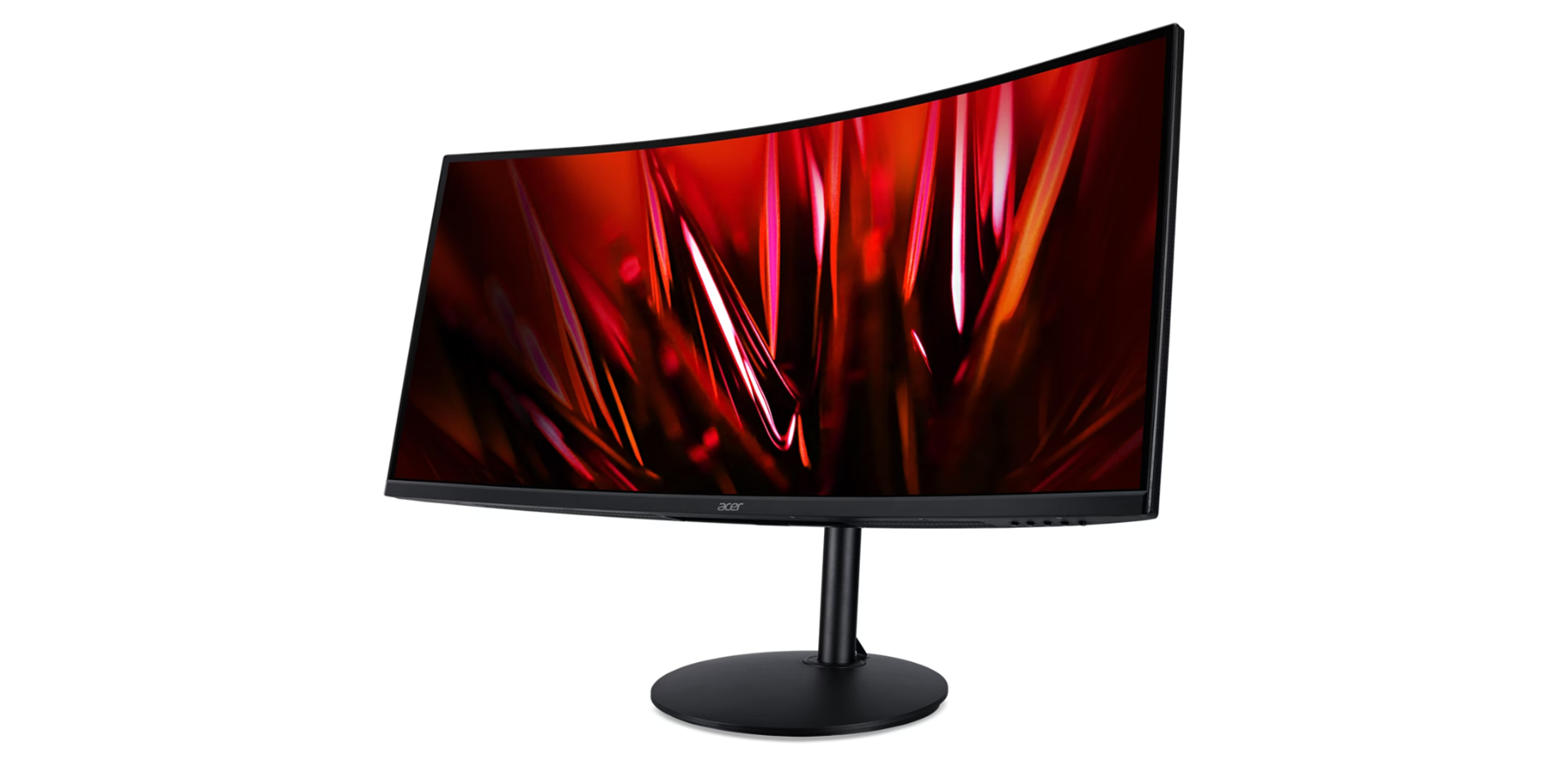 Left. Acer - Nitro XZ342CU 34" LCD Monitor 180Hz 3440x1440 UWQHD VA Panel 1ms Response Time 400 Nit Brightness - Black.