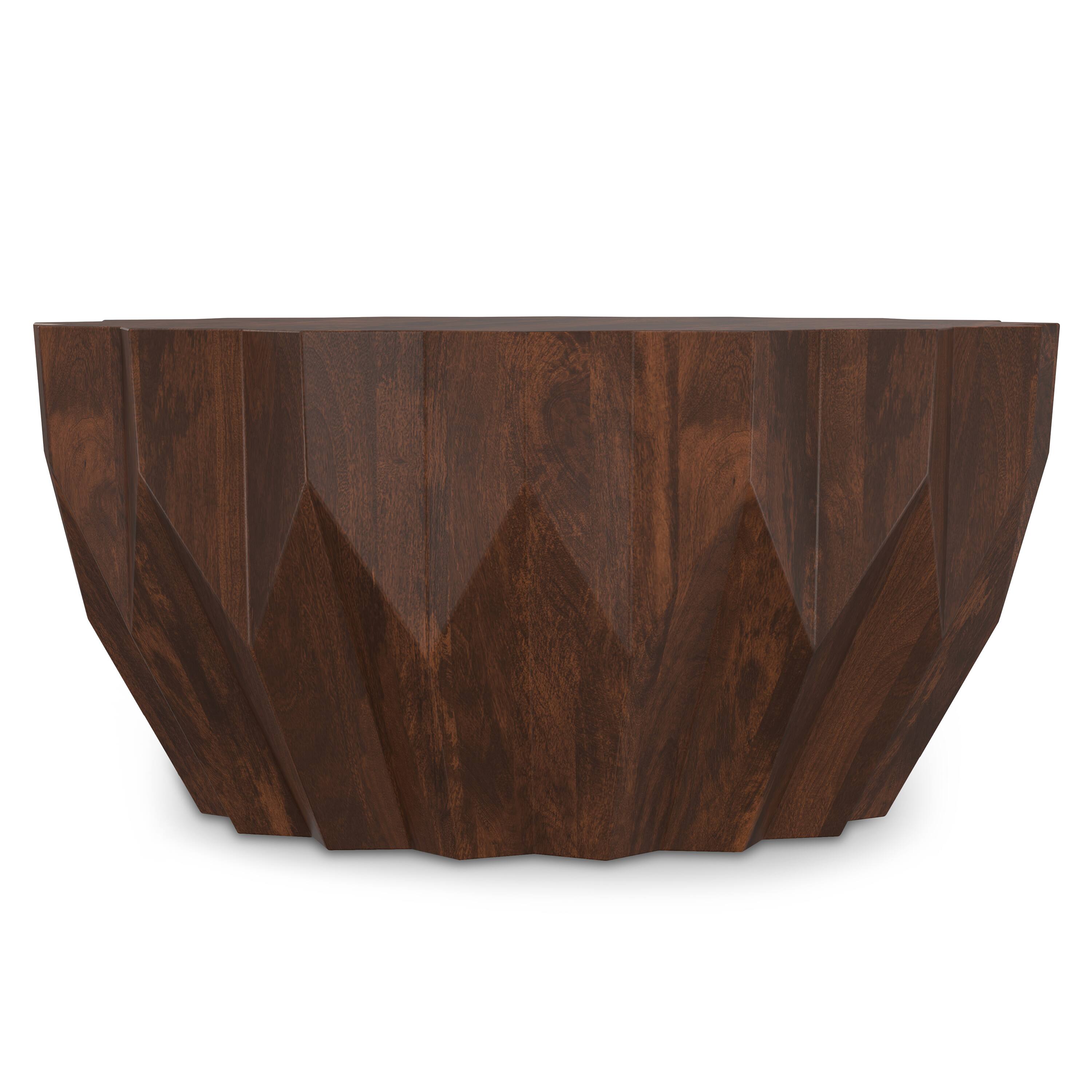 Left. Simpli Home - Turnbull 34 inch Wide Solid Mango Wood Coffee Table in Walnut - Walnut.