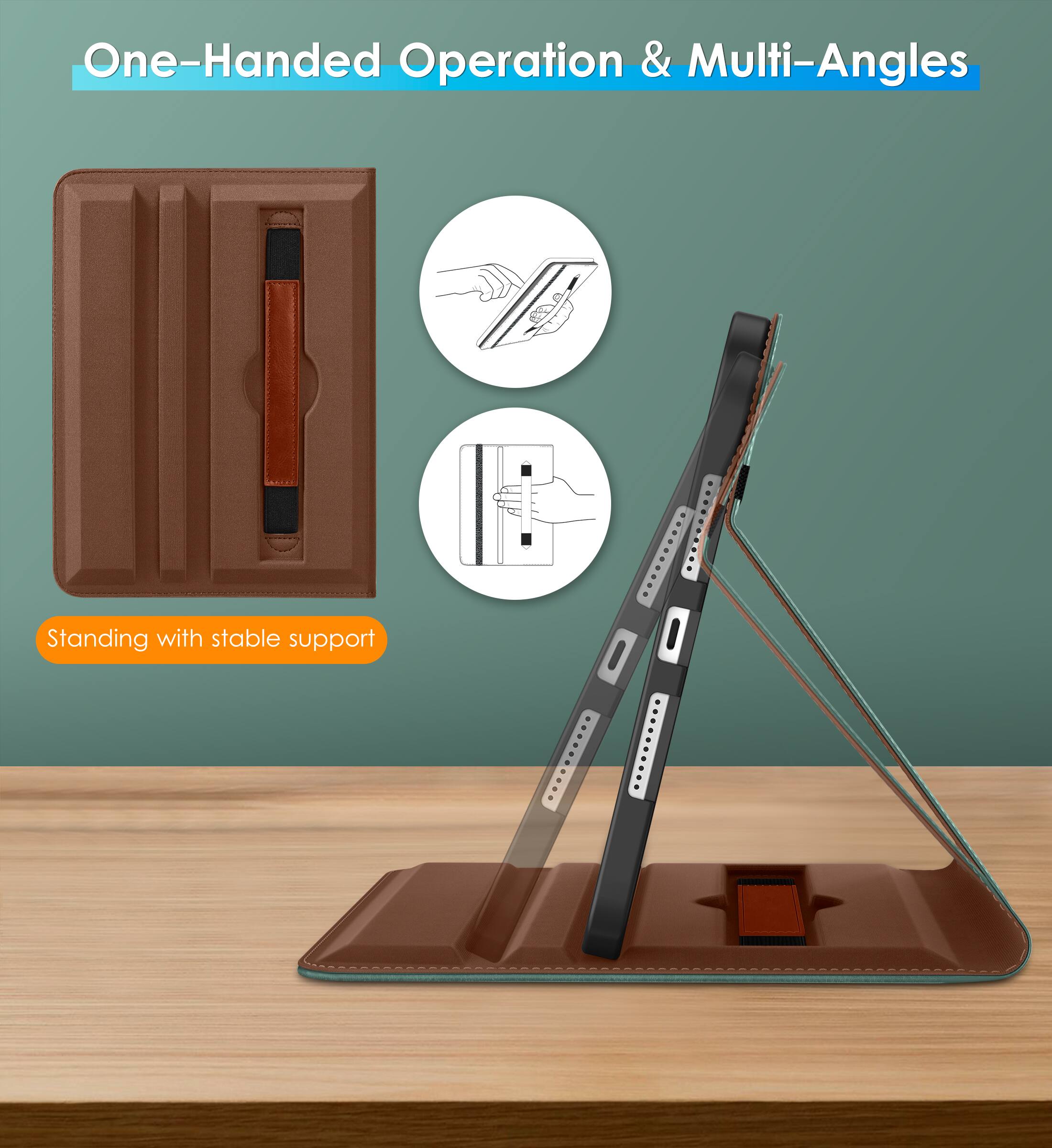 One-Handed Operation & Multi-Angles

Standing with stable support