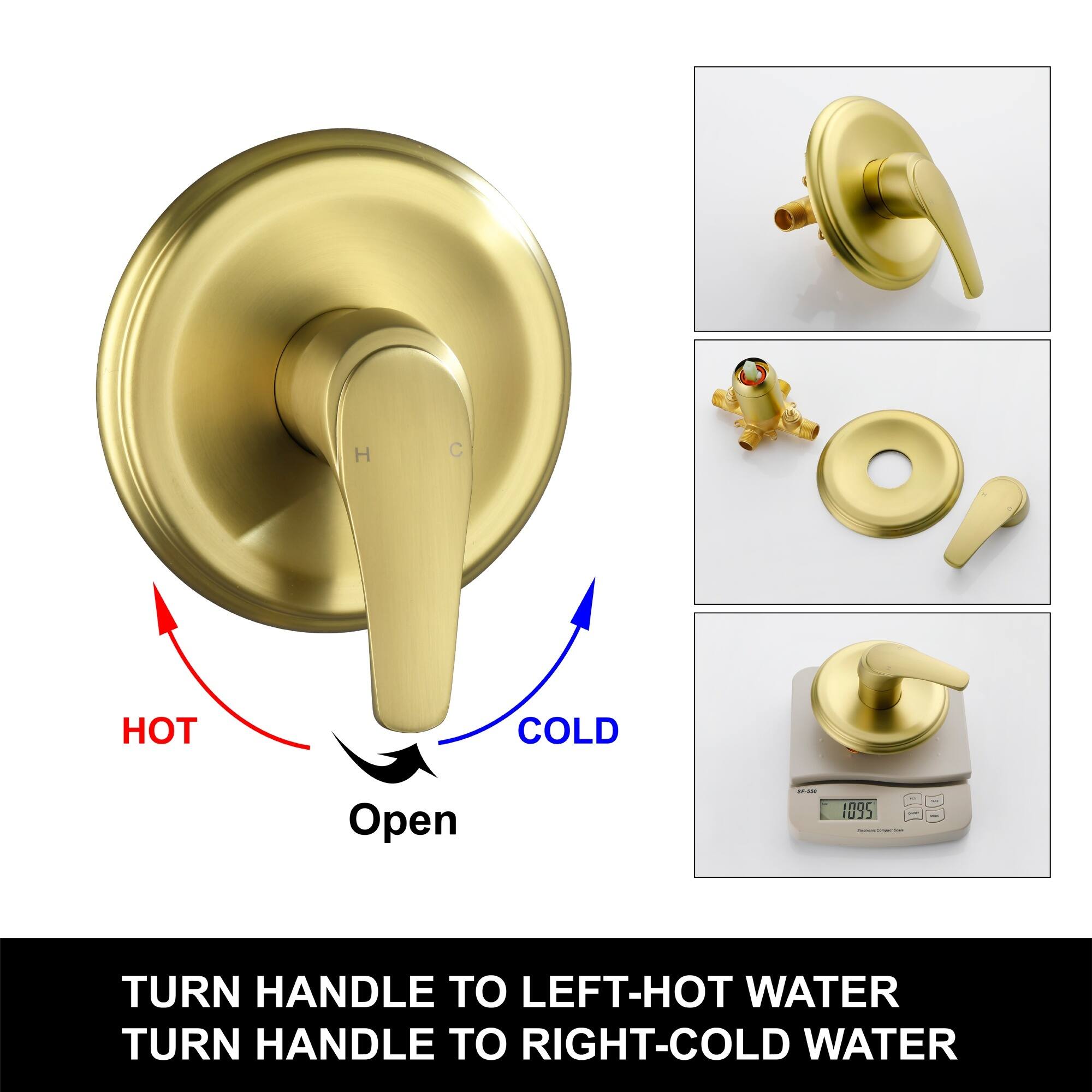 H C HOT COLD Open I n0C DD 90 D CCU PB | I TURN HANDLE TO LEFT-HOT WATER TURN HANDLE TO RIGHT-COLD WATER