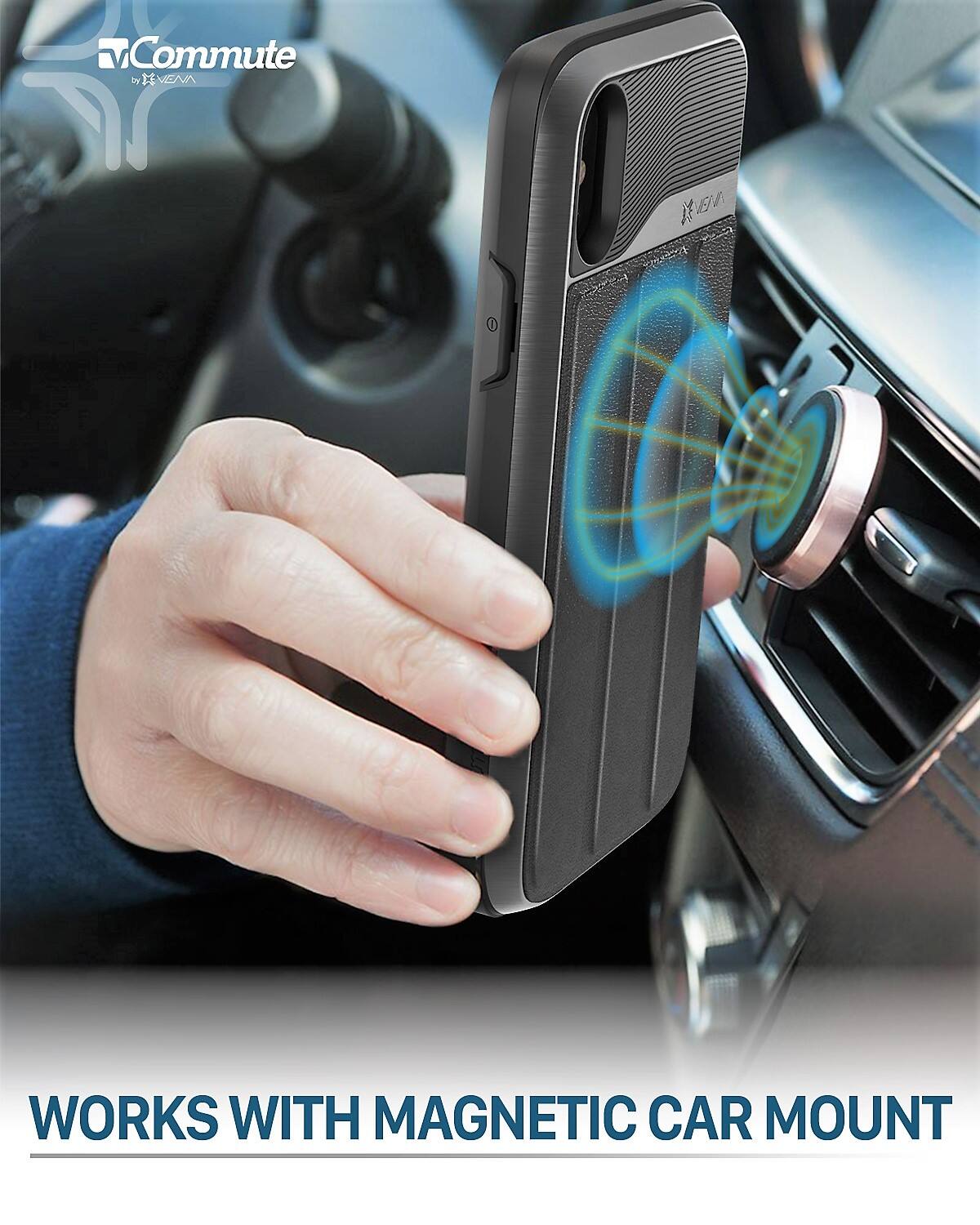 AC Commute by IVENA works with magnetic car mount