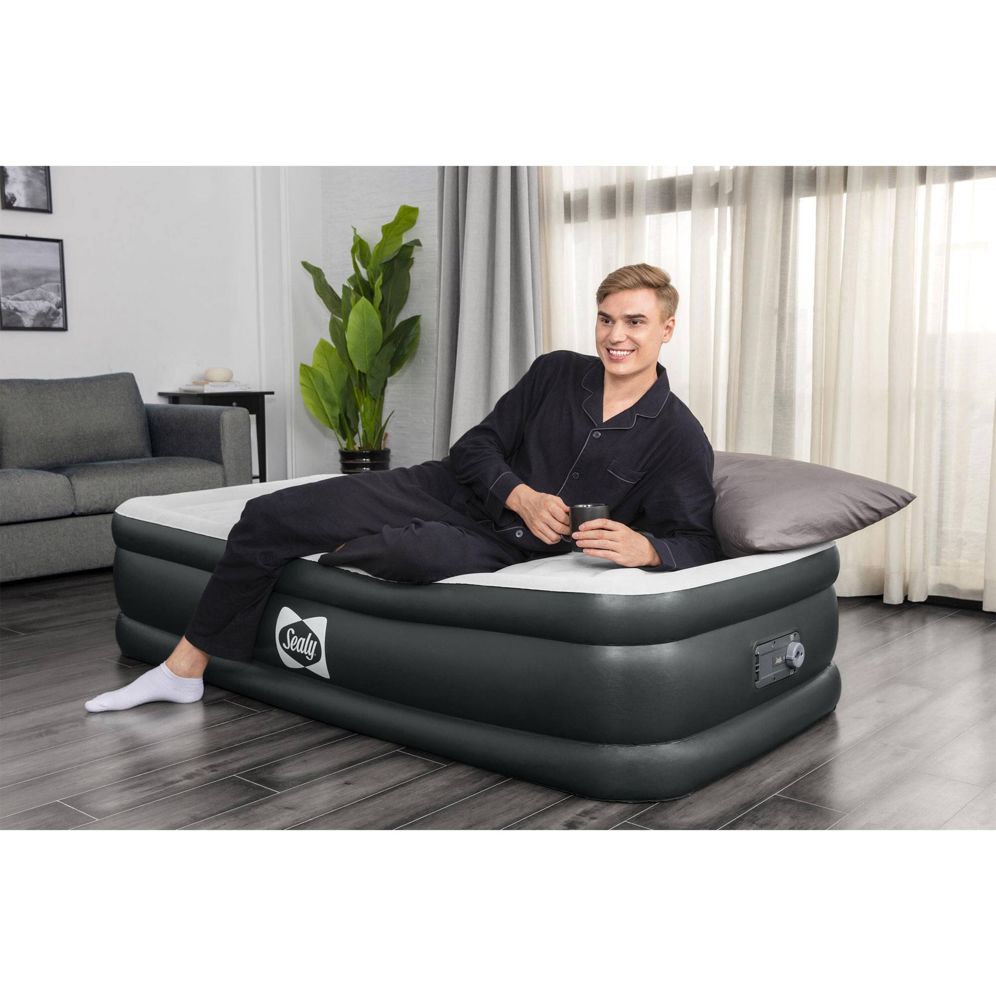 Alt View 8. Sealy - Sealy Tritech Twin 18" Air Mattress Bed 2 Person with Built-In AC Pump, 2 Pack - PVC.