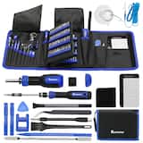 Hunkstar - Precision Screwdriver Set 191-Piece w/ 164 Bits, Electronic Repair Tool for iPhone/PC/Laptop/Tablet/PS/Nintendo/Xbox - Blue