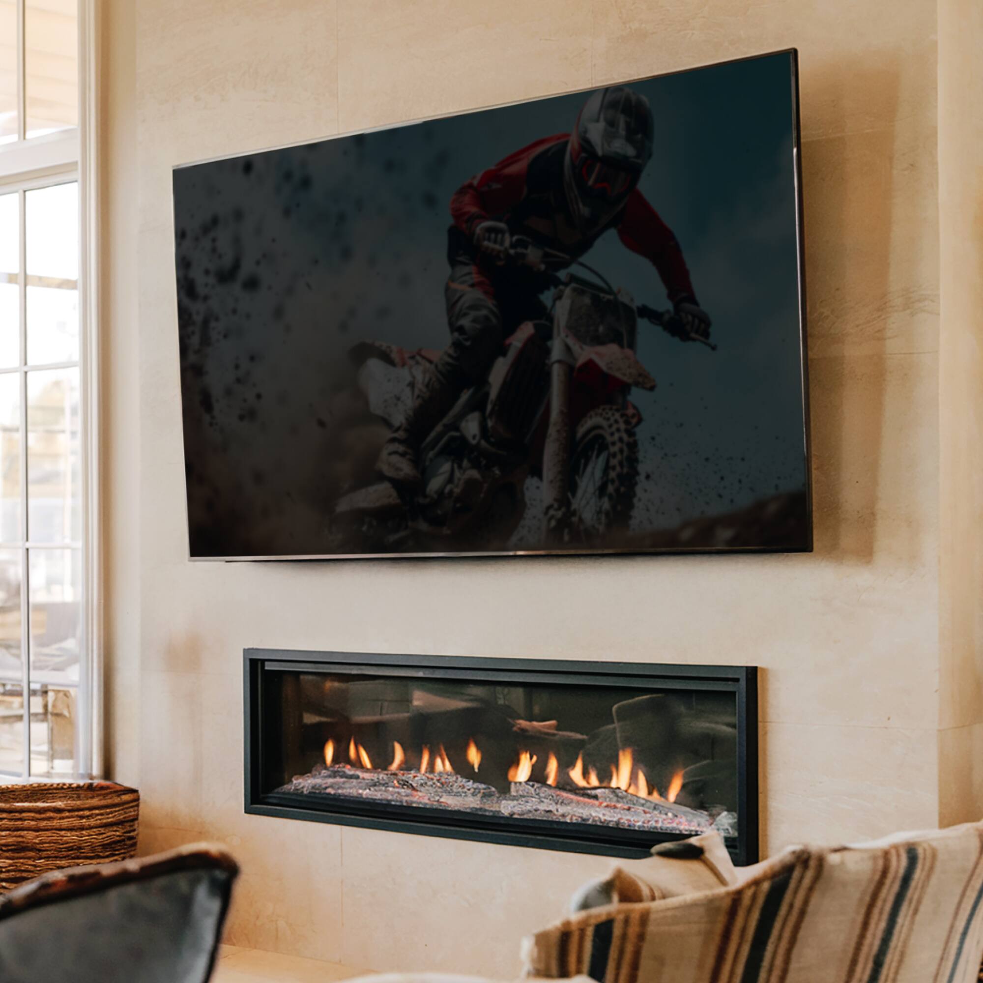 Alt View 2. Monster - Black Full Motion TV Wall Mount for 13"-42" Flat Screens | Swivel, Tilt, Articulating | Max 55 lbs | VESA 200x200 - Black.