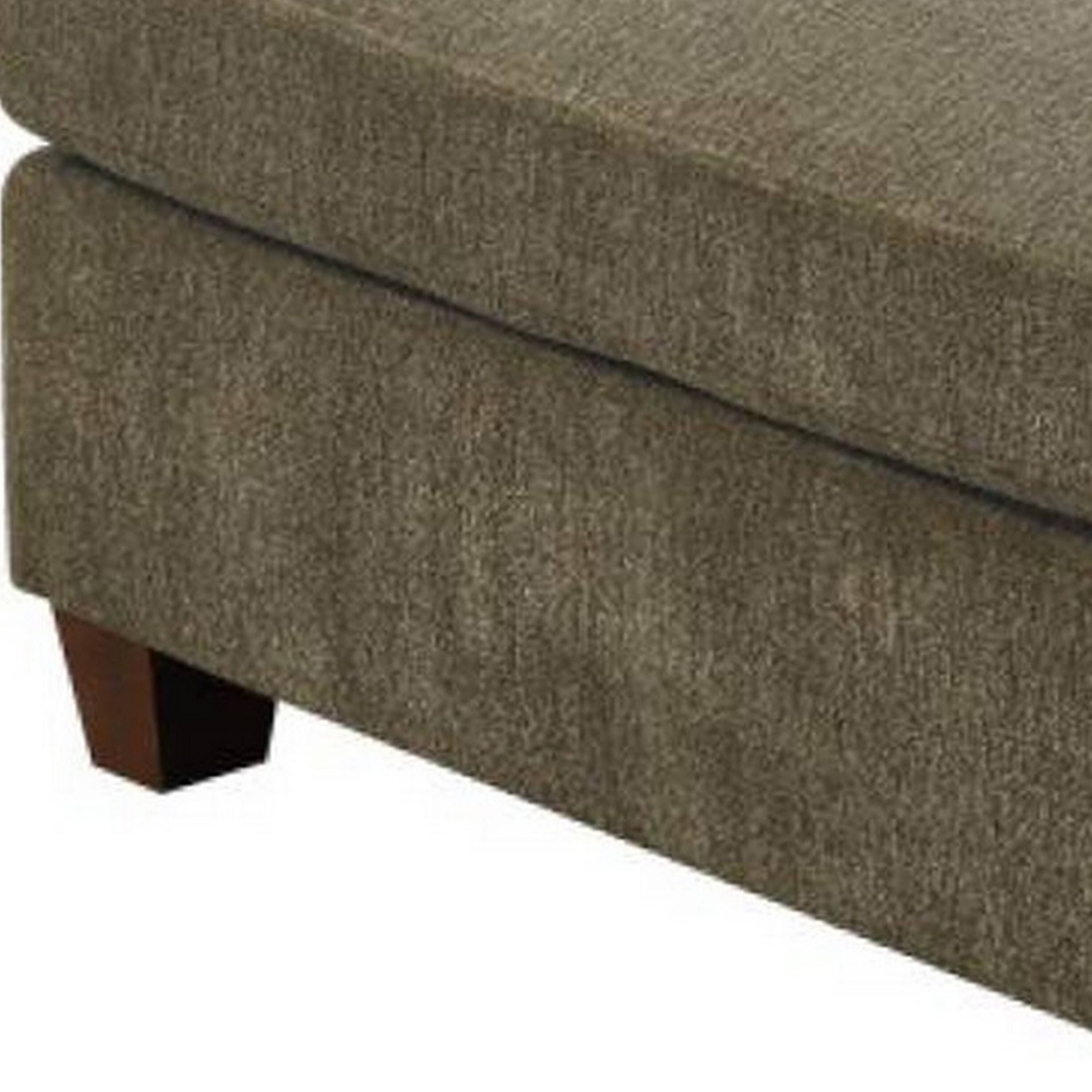 Alt View 1. Manhattan Lane - 37 Inches Fabric Upholstered Wooden Ottoman - Brown.