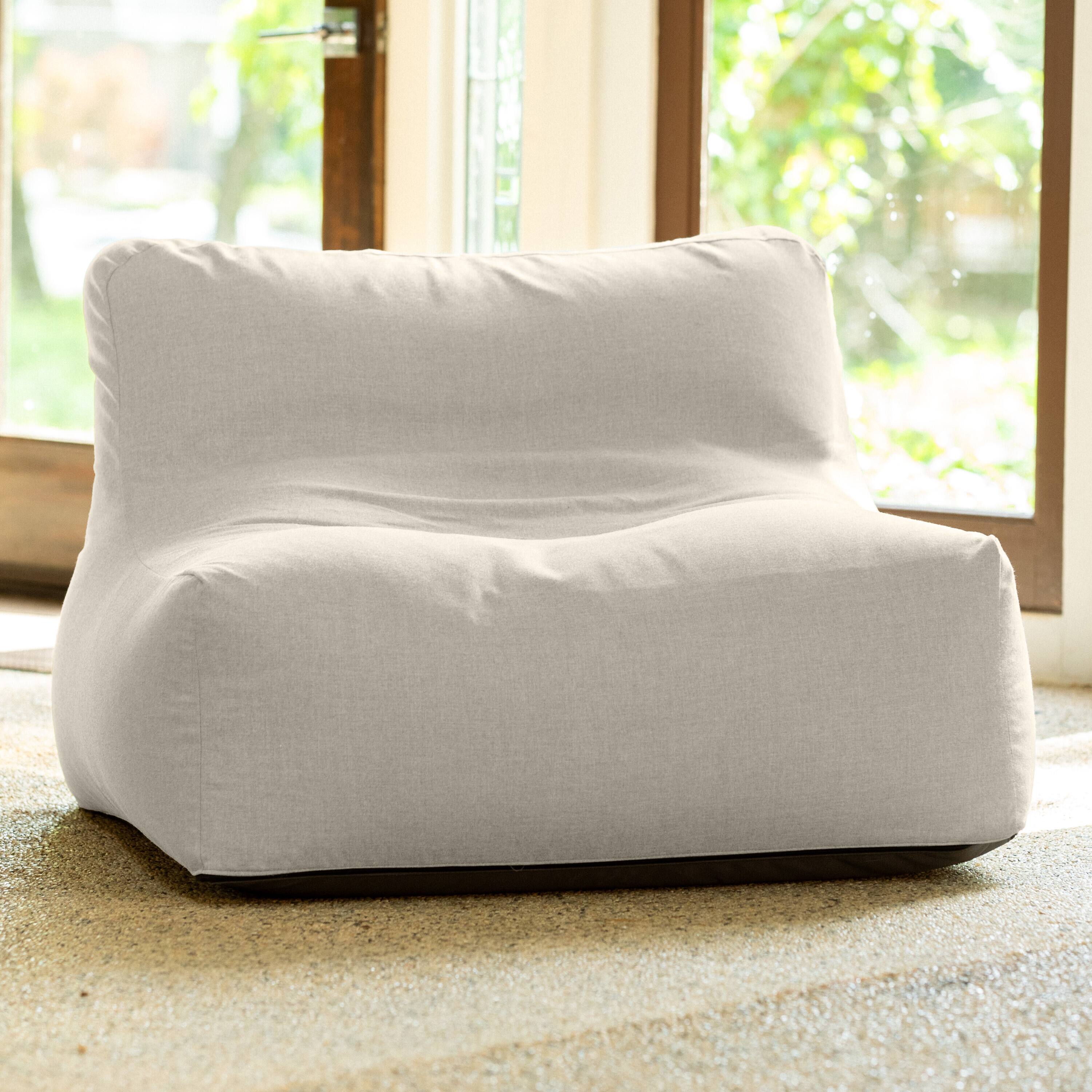 Alt View 1. Jaxx - Coza Outdoor Chair - Large Bean Bag Lounge Chair for Poolside & Patio Lounging - Sunbrella, Flax - Flax.