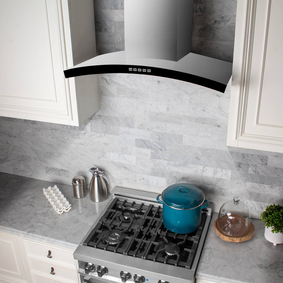 Alt View 12. ZLINE - ZLINE 36 in. Convertible Vent Wall Mount Range Hood in Stainless Steel (KN6-36) - Stainless steel.
