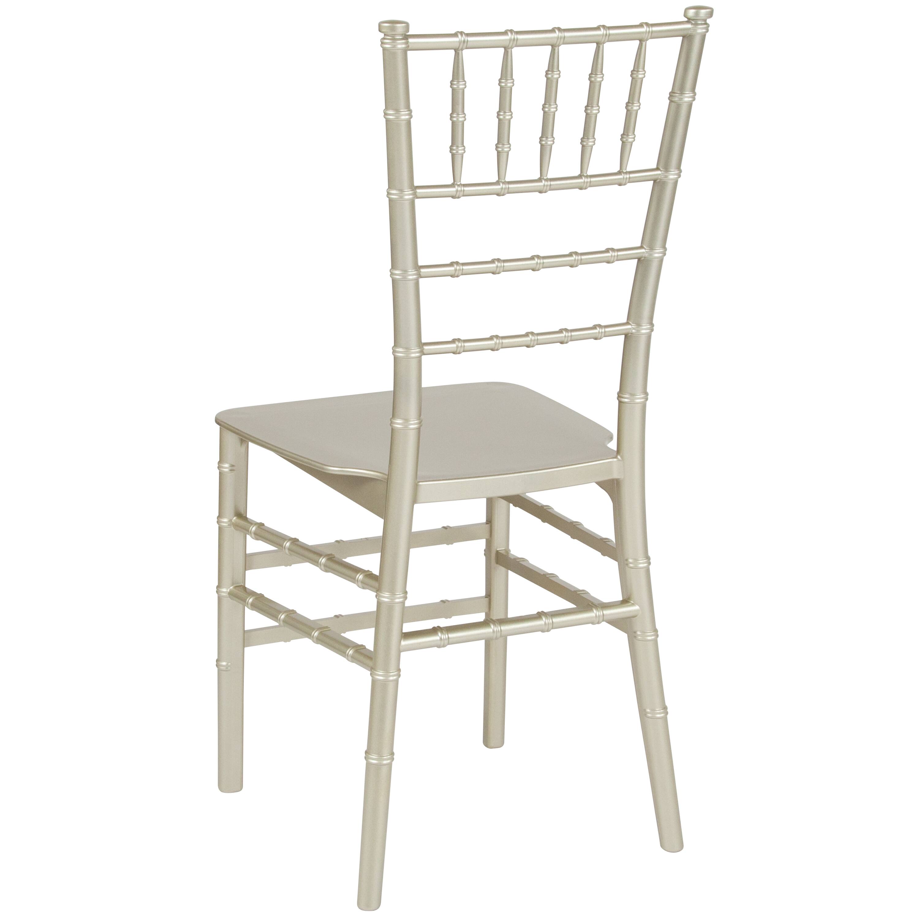 Alt View 5. Emma + Oliver - Resin Stacking Dining Chiavari Chair - Champagne.