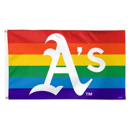 WinCraft - Athletics 3' x 5' Single-Sided Deluxe Team Pride Flag - Multicolor