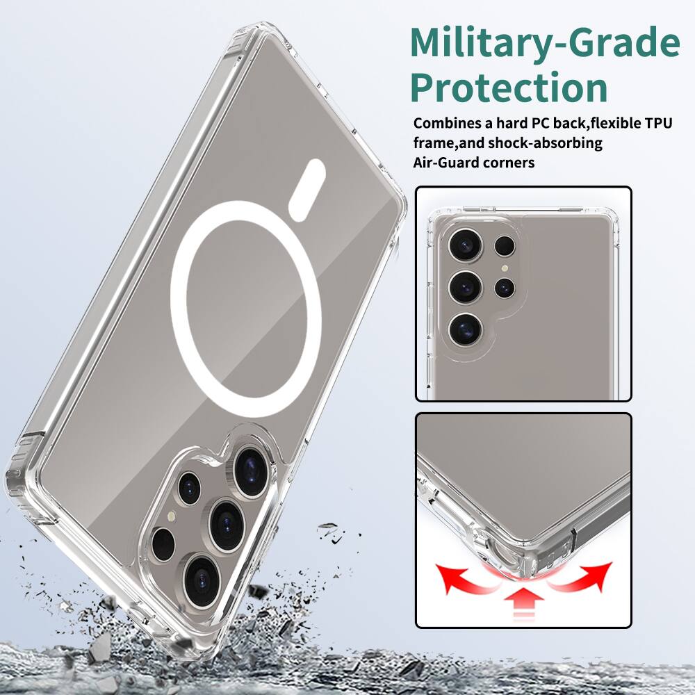 Military-Grade Protection  
Combines a hard PC back, flexible TPU frame, and shock-absorbing Air-Guard corners