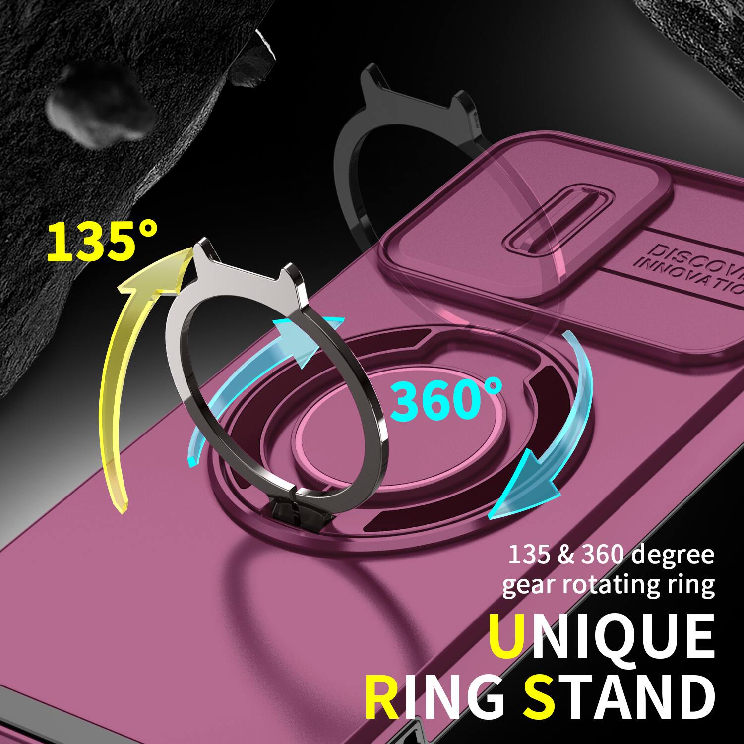 135
DISCOVATIONAL OIT
360
135 & 360 degree gear rotating ring UNIQUE RING STAND