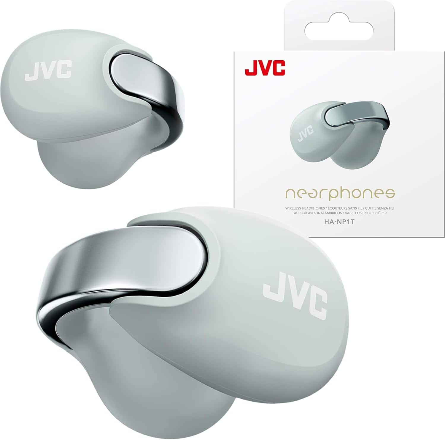 JVC - Nearphones Open-Ear Headphones HANP1TH - Gray